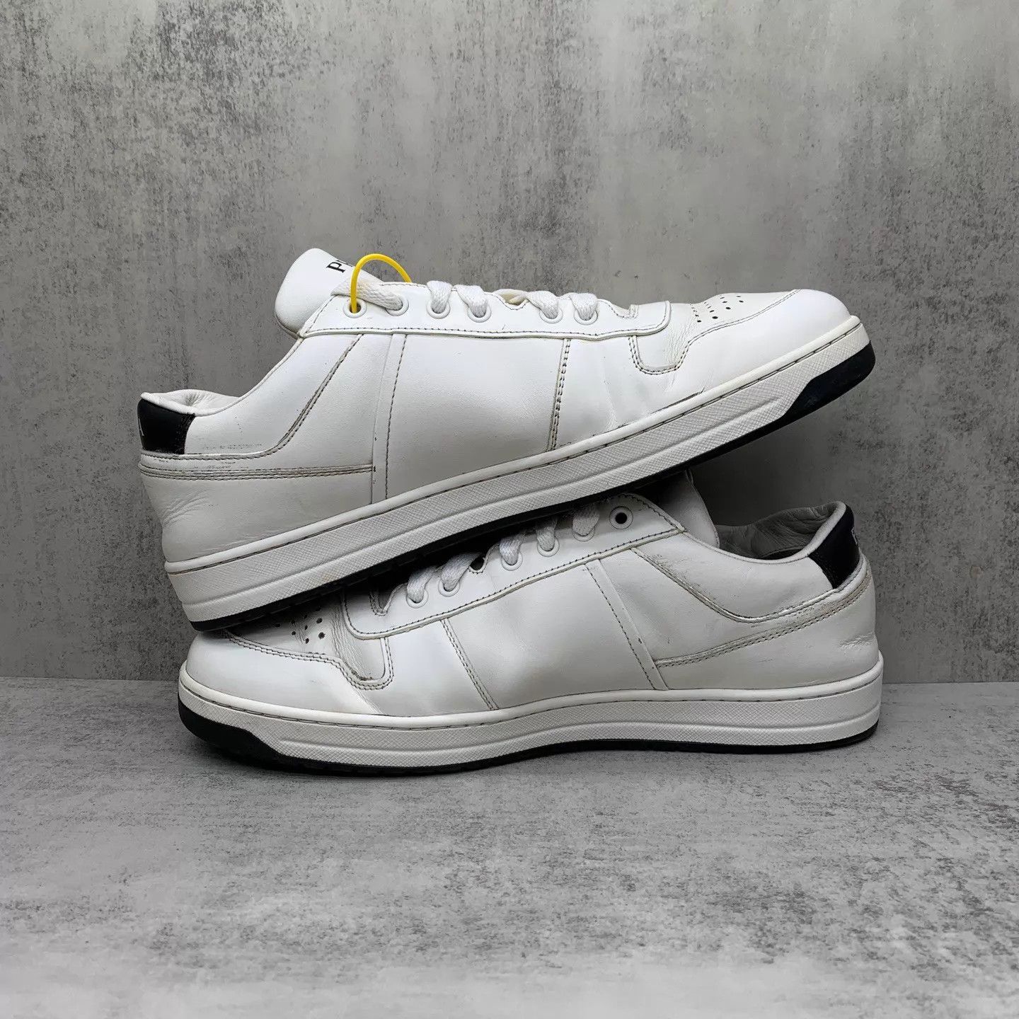 Prada Prada White Triangle Logo Sneakers Size 43 85 New Size US 10 / EU 43 - 3 Thumbnail