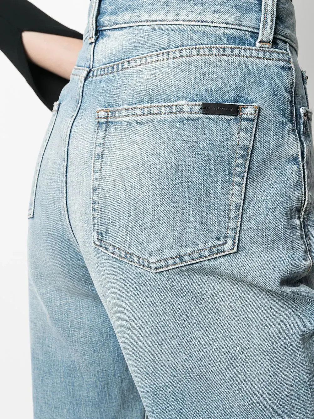 Saint Laurent Paris o1s1wg111124 Bermuda Shorts in Stretch Denim in Light Blue Size 24" / US 00 / IT 34 - 5 Thumbnail