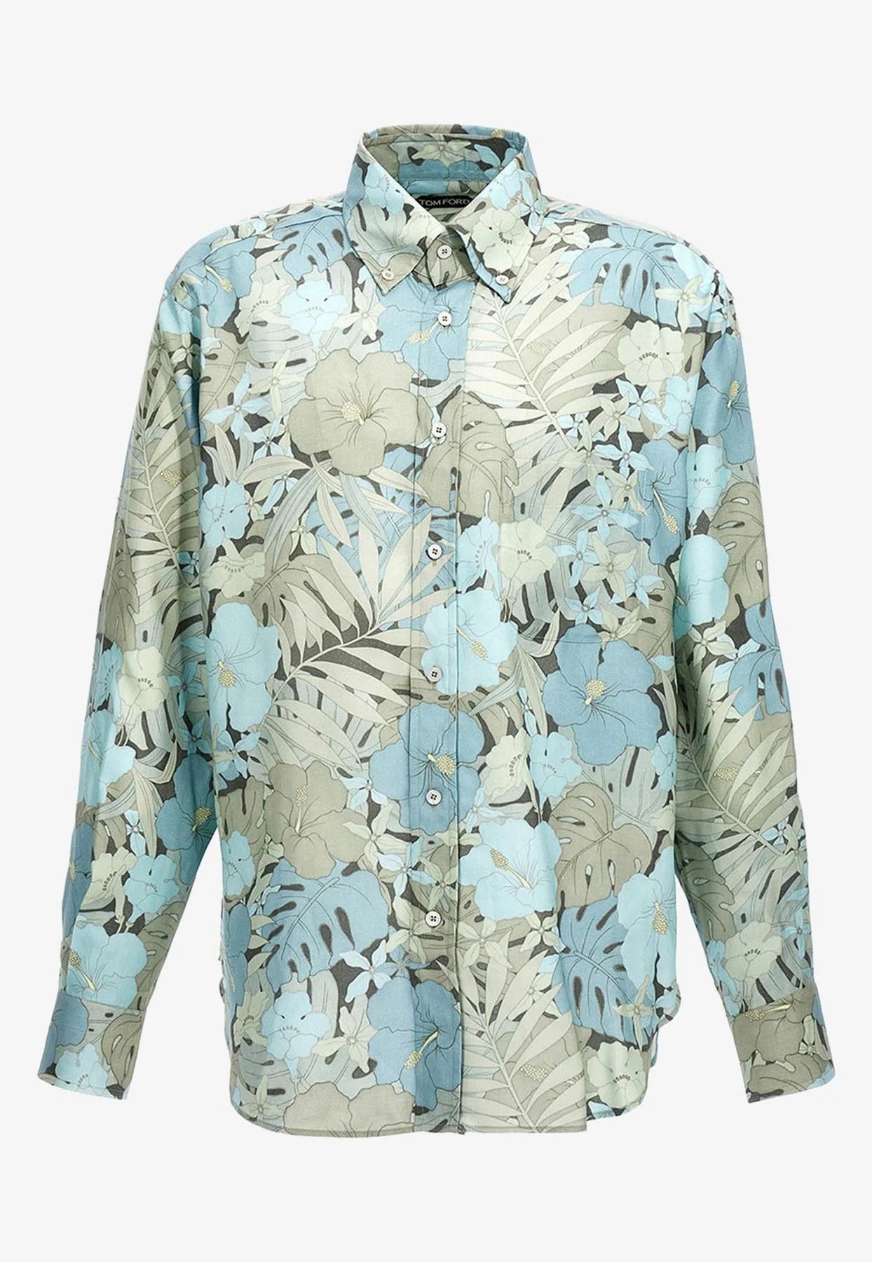 Tom Ford o1loc1c0325 HRO001 Fluid Shirt in Multicolor Size US XL / EU 56 / 4 - 1 Thumbnail
