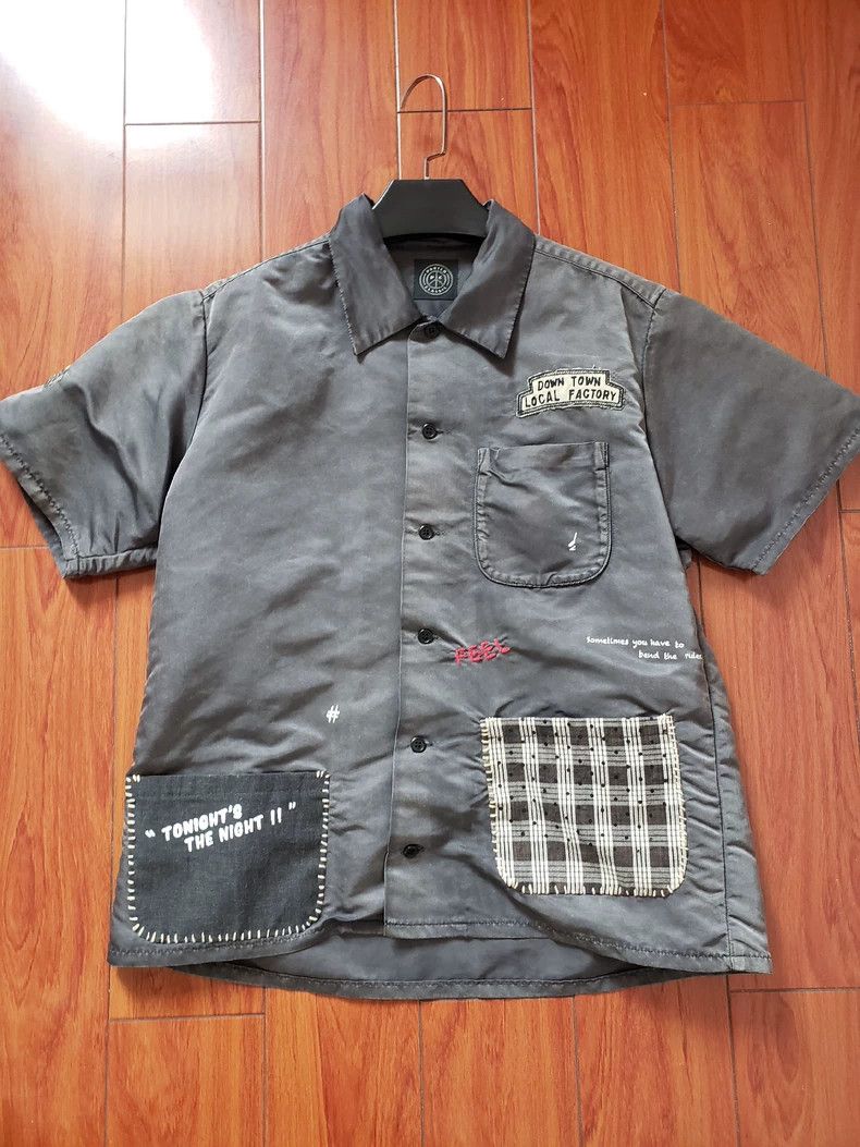 Porter Classic Unique Gray Short Sleeve Hobo Shirt Size US M / EU 48-50 / 2 - 1 Thumbnail