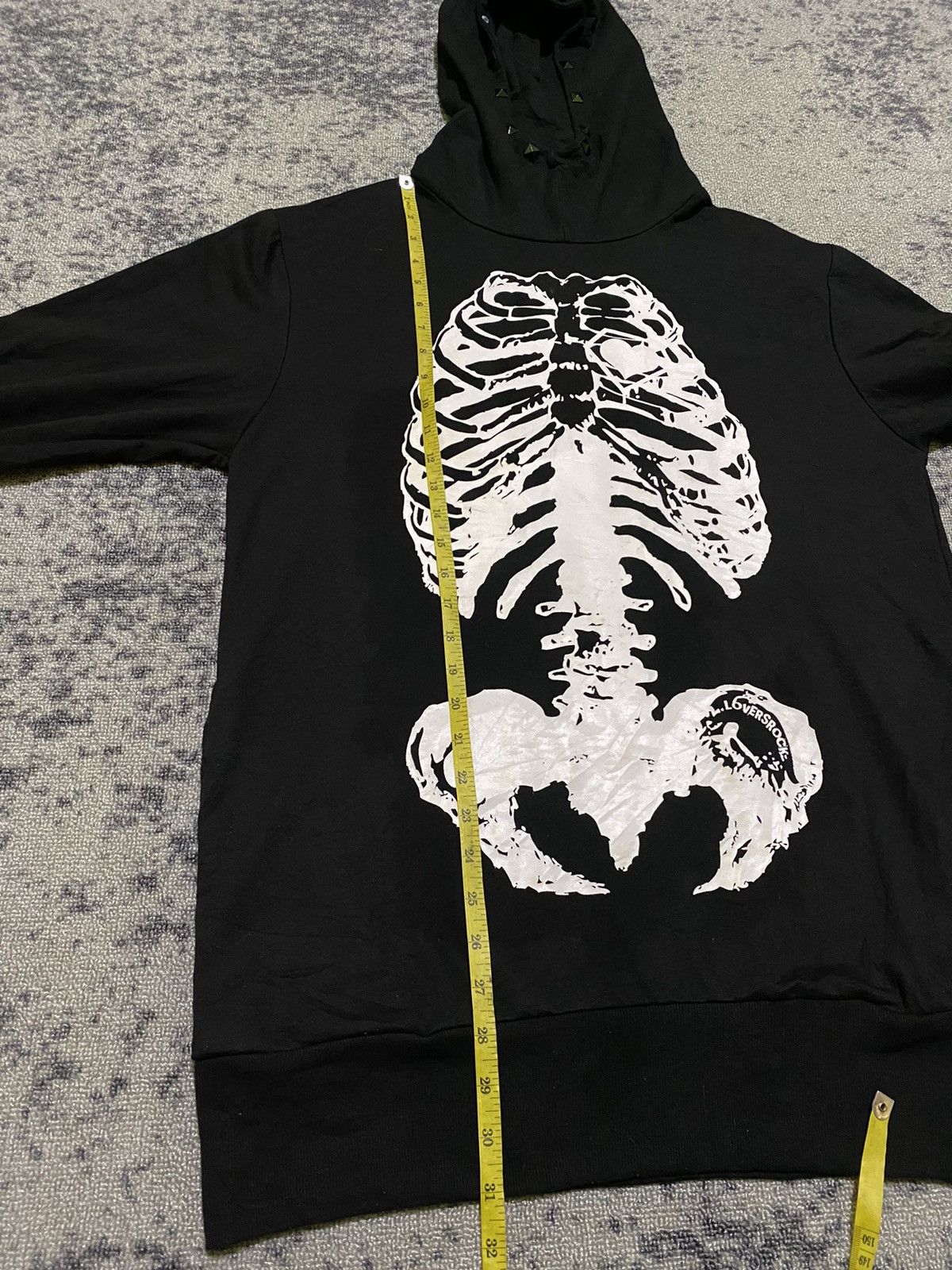 Hysteric Glamour × If Six Was Nine × Le Grande Bleu (L.G.B.) Y2k Super Lovers skelton ifsixwasnine studded hoodie Size US L / EU 52-54 / 3 - 14 Thumbnail