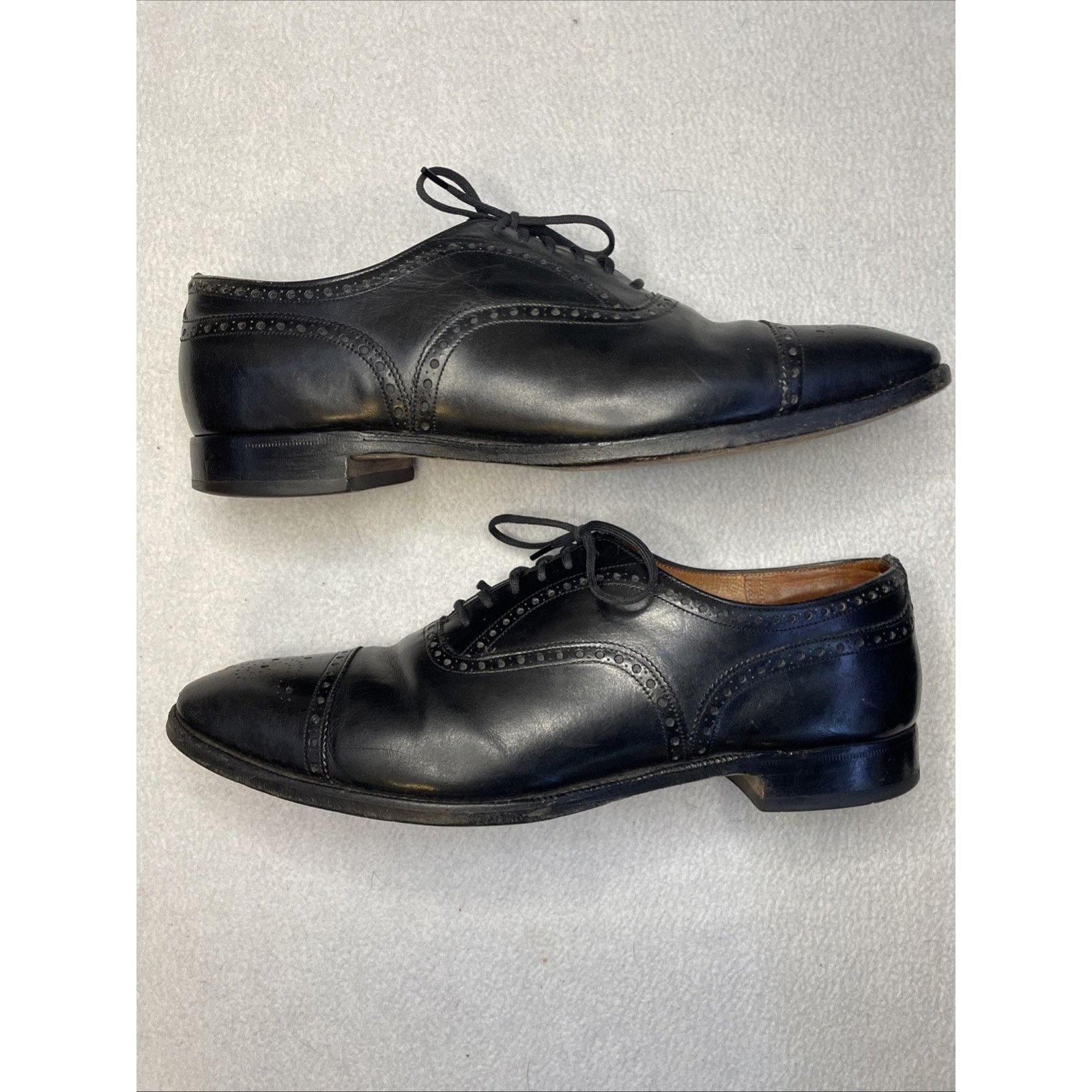 Church's Vtg Church’s Diplomat Black Semi-Brogue Oxford 3-City London Size US 11 / EU 44 - 3 Thumbnail
