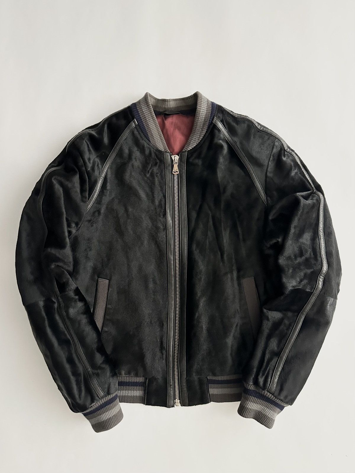 Dolce & Gabbana Dolce Gabbana 2000’s Calf Hair Leather Bomber Jacket Size US M / EU 48-50 / 2 - 1 Thumbnail