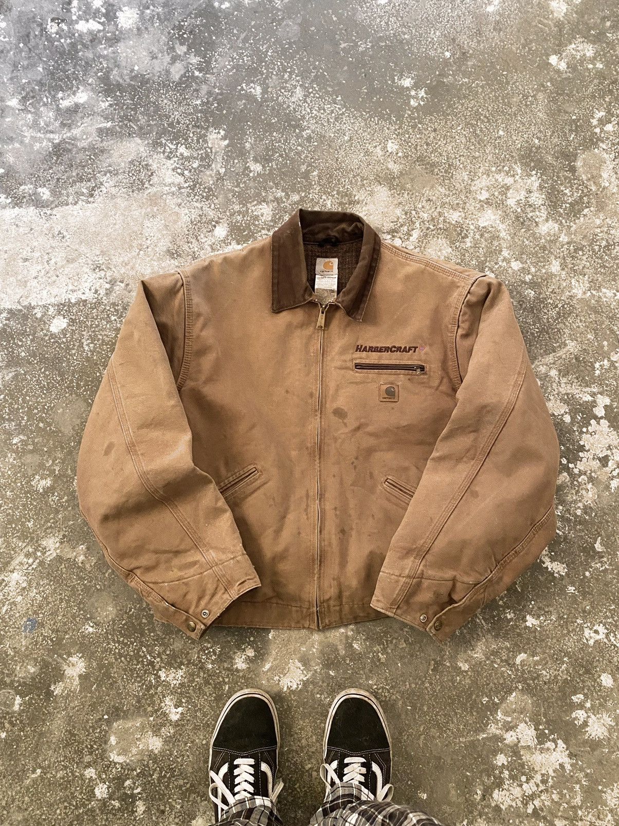 Carhartt 90s Vintage Carhartt Detroit Work Trashed Jacket J97 BRN Size US L / EU 52-54 / 3 - 1 Thumbnail