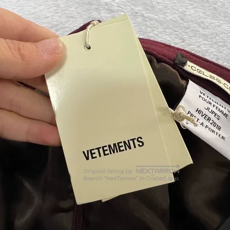 Vetements Vetements size XS Burgundy Wool Half Skirt Size 23" - 4 Thumbnail