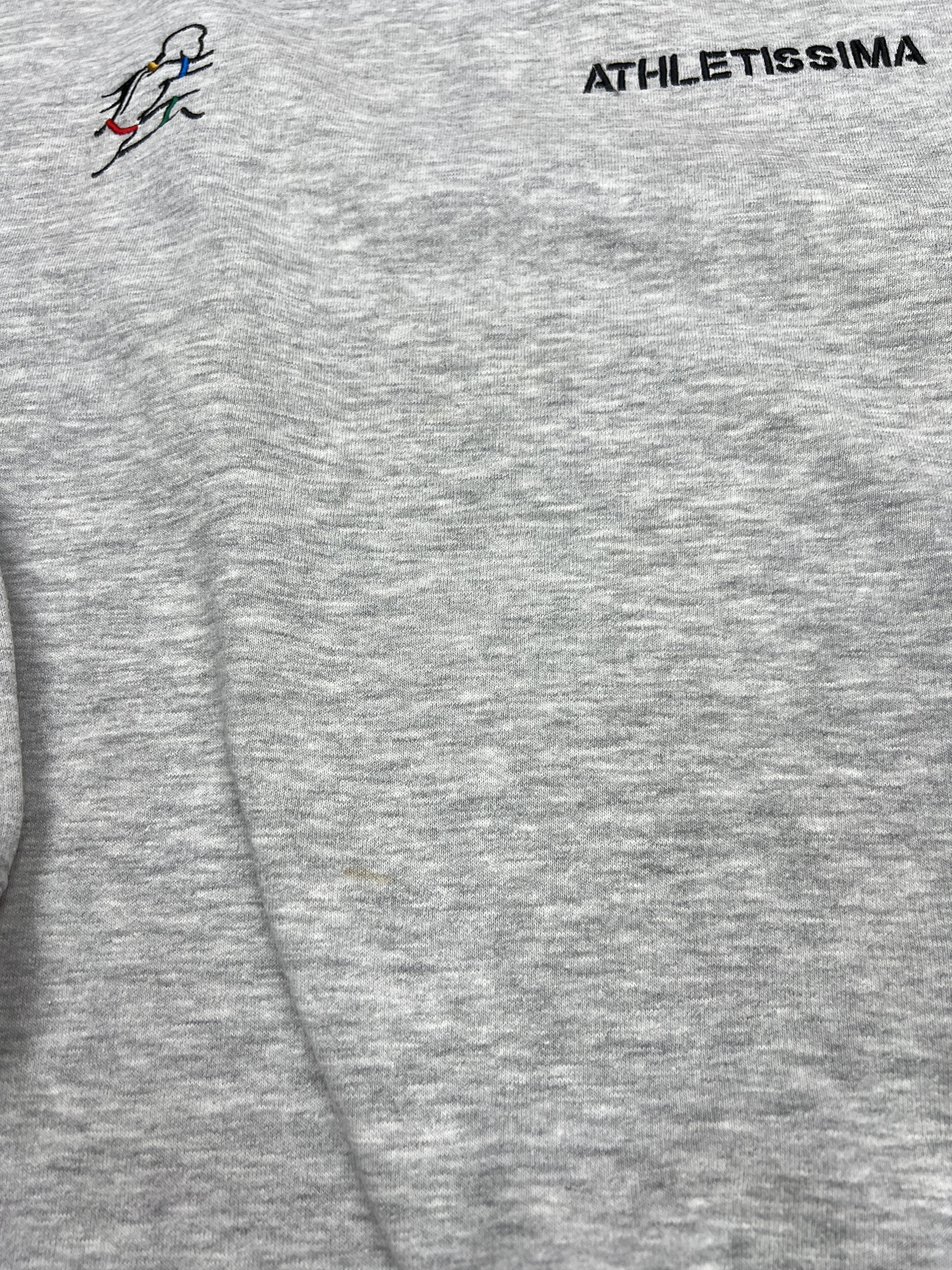 Nike Vintage Nike Swoosh Logo Gray Sweatshirt "Athletissma" Size US L / EU 52-54 / 3 - 11 Thumbnail