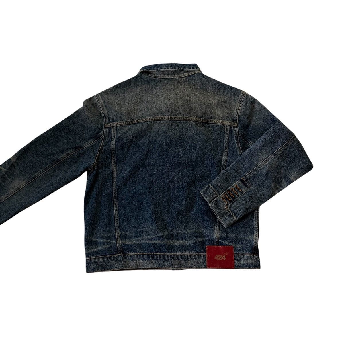 424 424 Collection Indigo Pleated Detail Trucker Denim Jacket Size US S / EU 44-46 / 1 - 6 Thumbnail