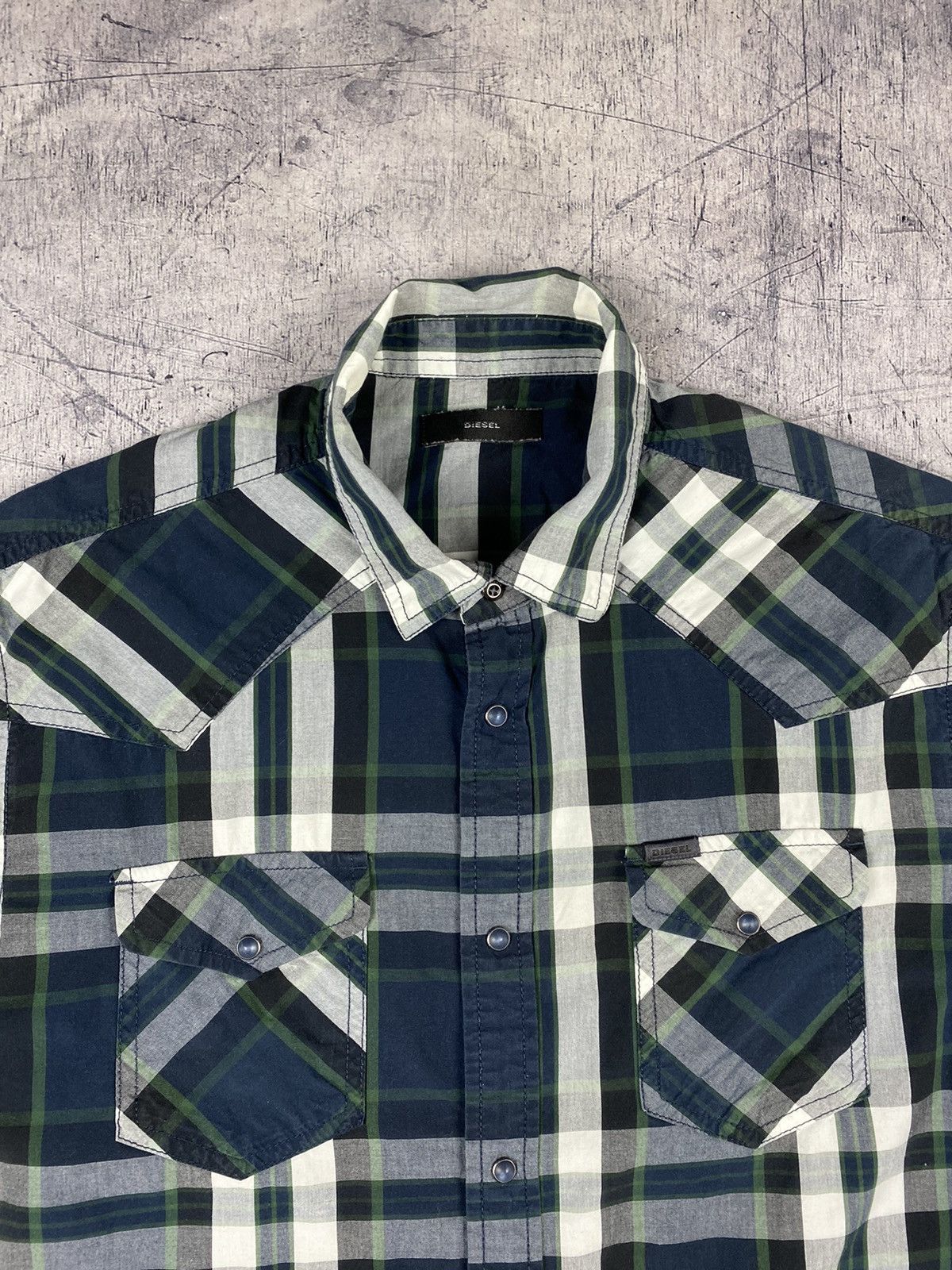 Diesel Mens Diesel Button Up Short Sleeve Shirt Size XL Size US XL / EU 56 / 4 - 5 Thumbnail