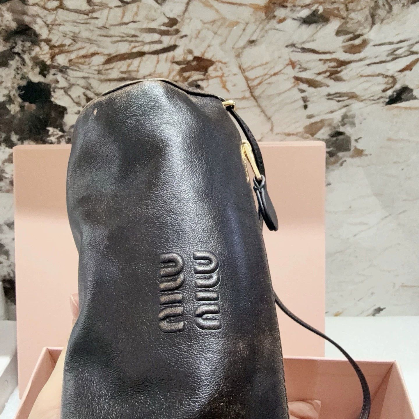Miu Miu MIU MIU Distressed Leather Pencil Case Bag Hot Near Mint Size ONE SIZE - 5 Thumbnail