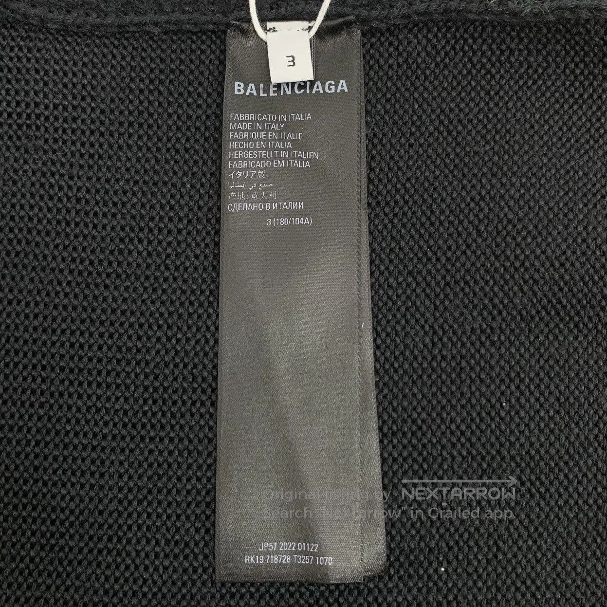 Balenciaga Black Turtleneck Sweater with XXXL Graphic. Size US L / EU 52-54 / 3 - 7 Thumbnail