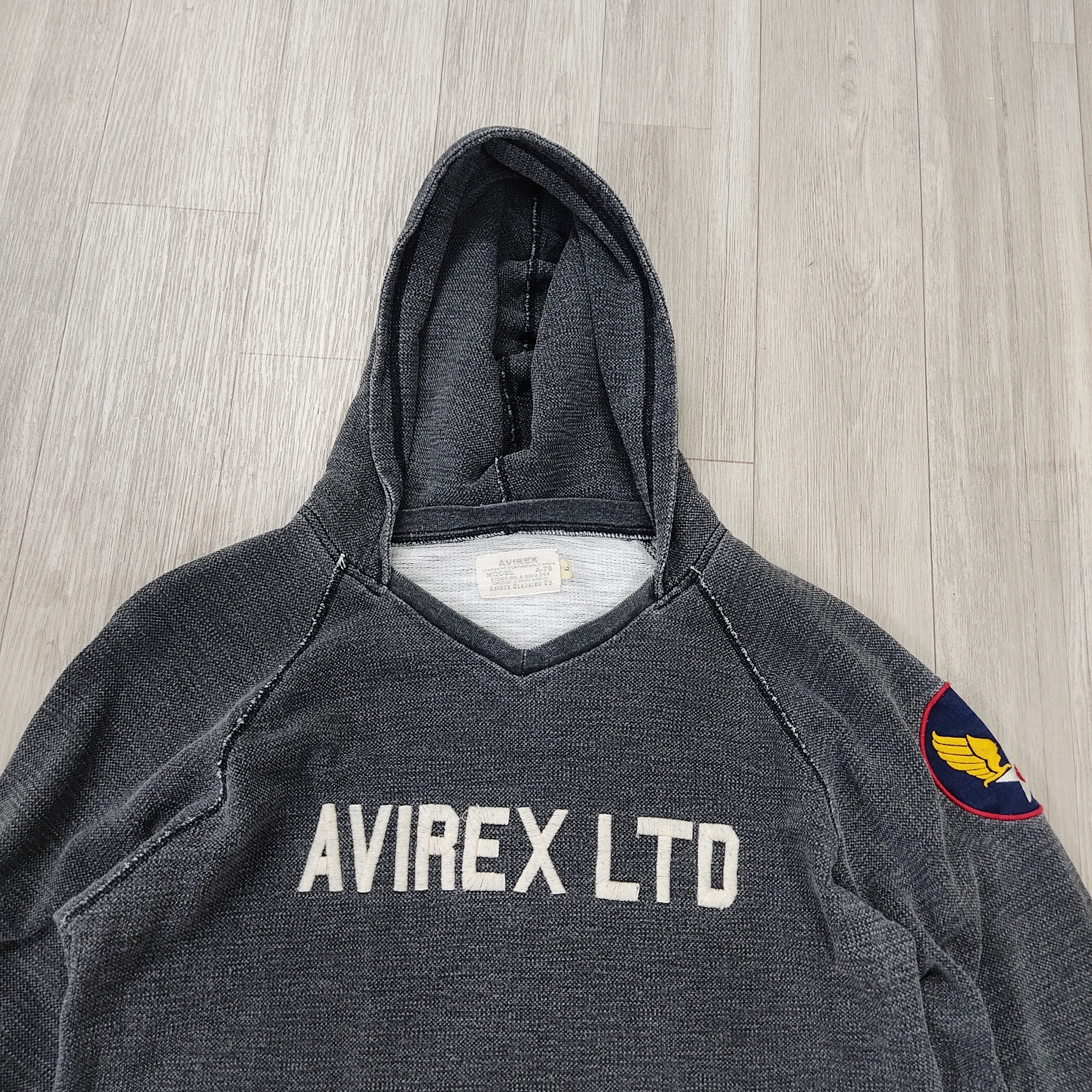 Avirex Avirex Spell Out Back Hit USAF Hooded Sweatshirt Size US M / EU 48-50 / 2 - 6 Thumbnail