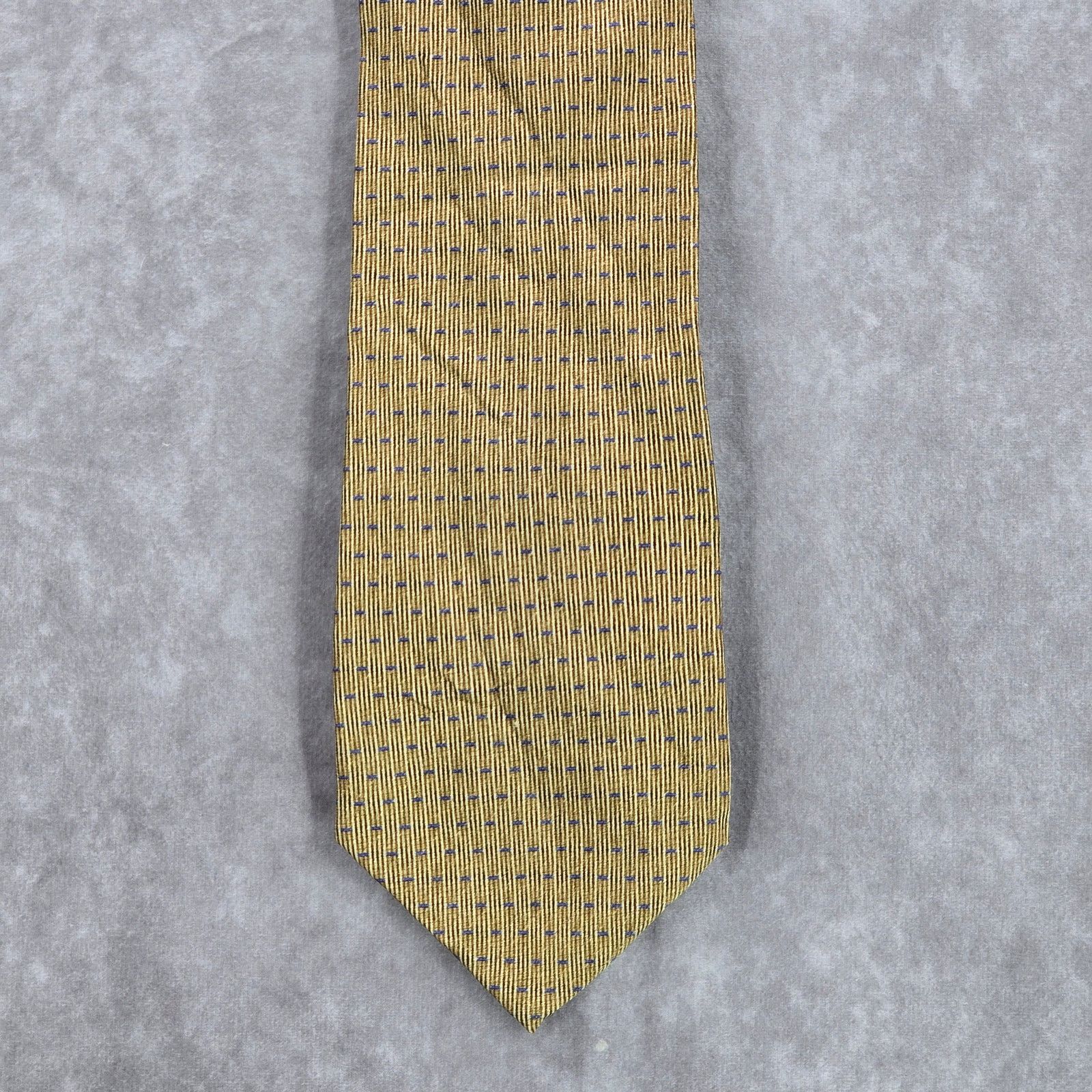 Other Kenneth Cole New York Gold Geometric 100% Silk Neck Tie Size 28 - 1 Thumbnail