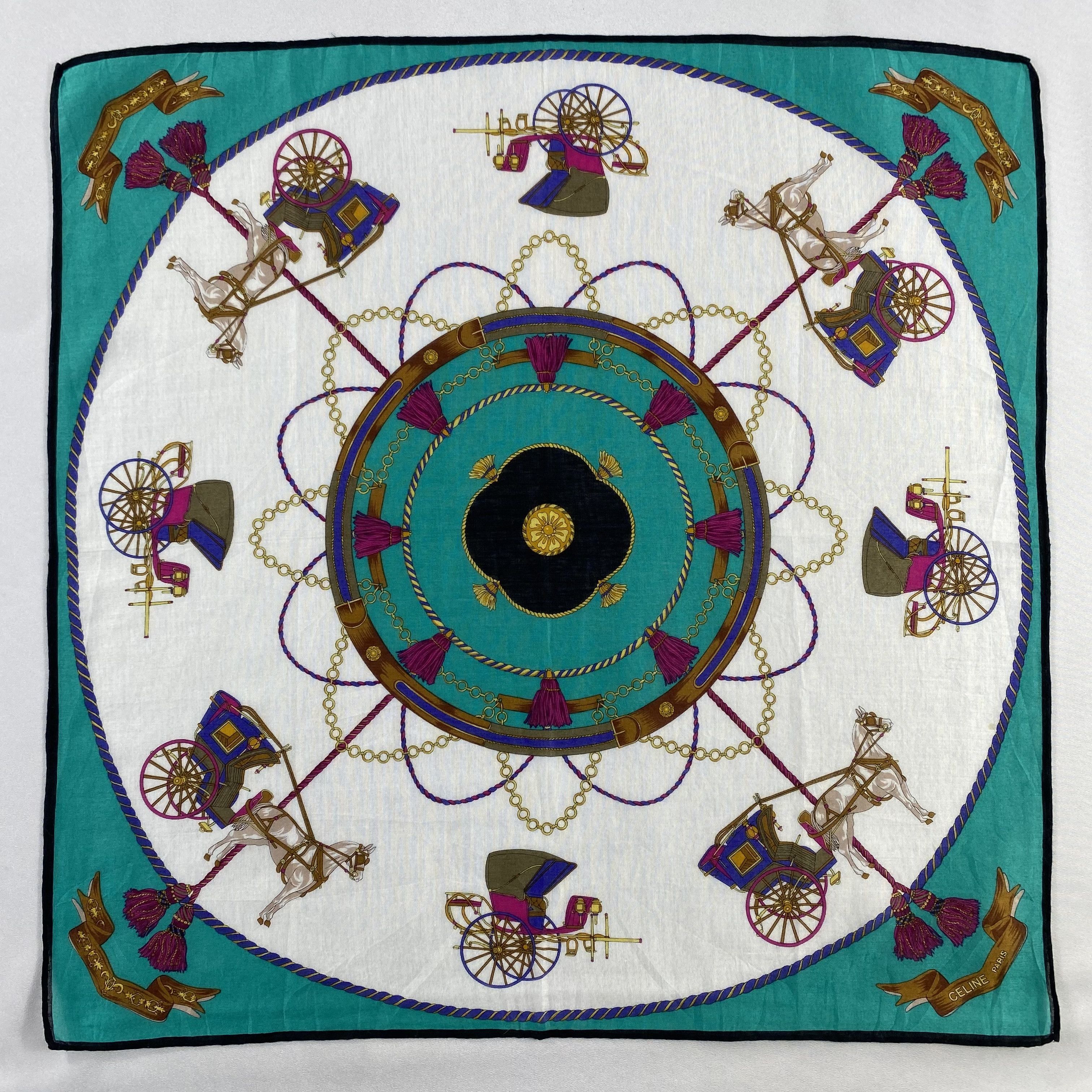 Celine × Vintage Celine Neckerchief / Bandana / Handkerchief-P1891 Size ONE SIZE - 1 Thumbnail