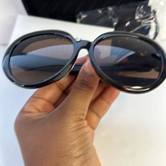 Balenciaga New Authentic Balenciaga Black/Brown BB0024S Oversized Sungl Size ONE SIZE - 5 Thumbnail