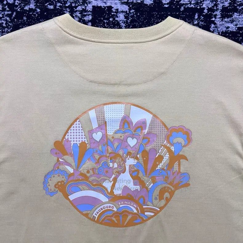 Hermes Hermes Rainbow pony yellow short-sleeve T-shirt, silk knit Size XS / US 0-2 / IT 36-38 - 6 Thumbnail