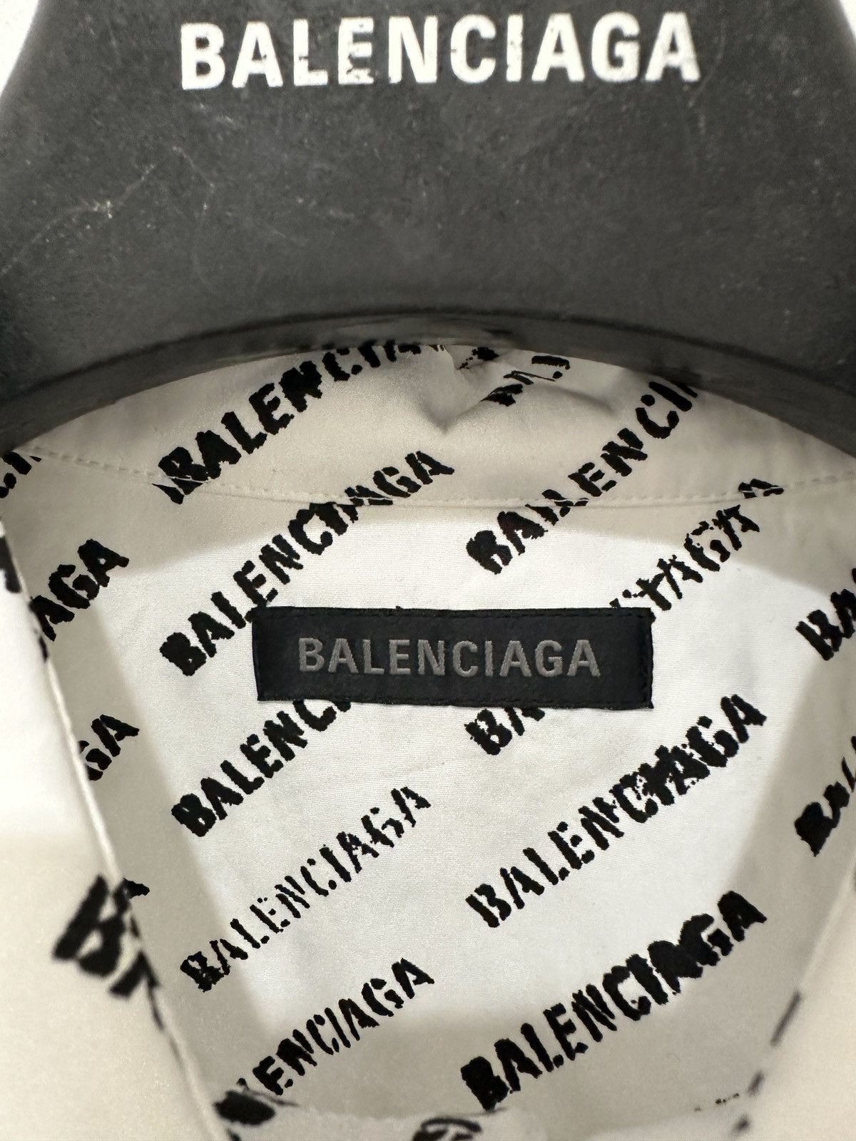 Balenciaga Balenciaga Logo-Print Shirt Size US XS / EU 42 / 0 - 3 Thumbnail