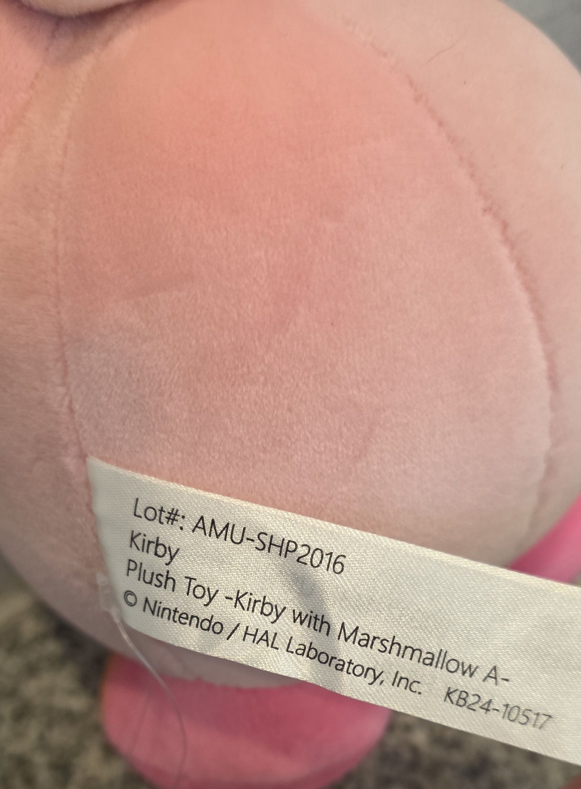 Nintendo NWT Furyu Nintendo Kirby With Marshmallow Plush 7.5" Size ONE SIZE - 3 Thumbnail