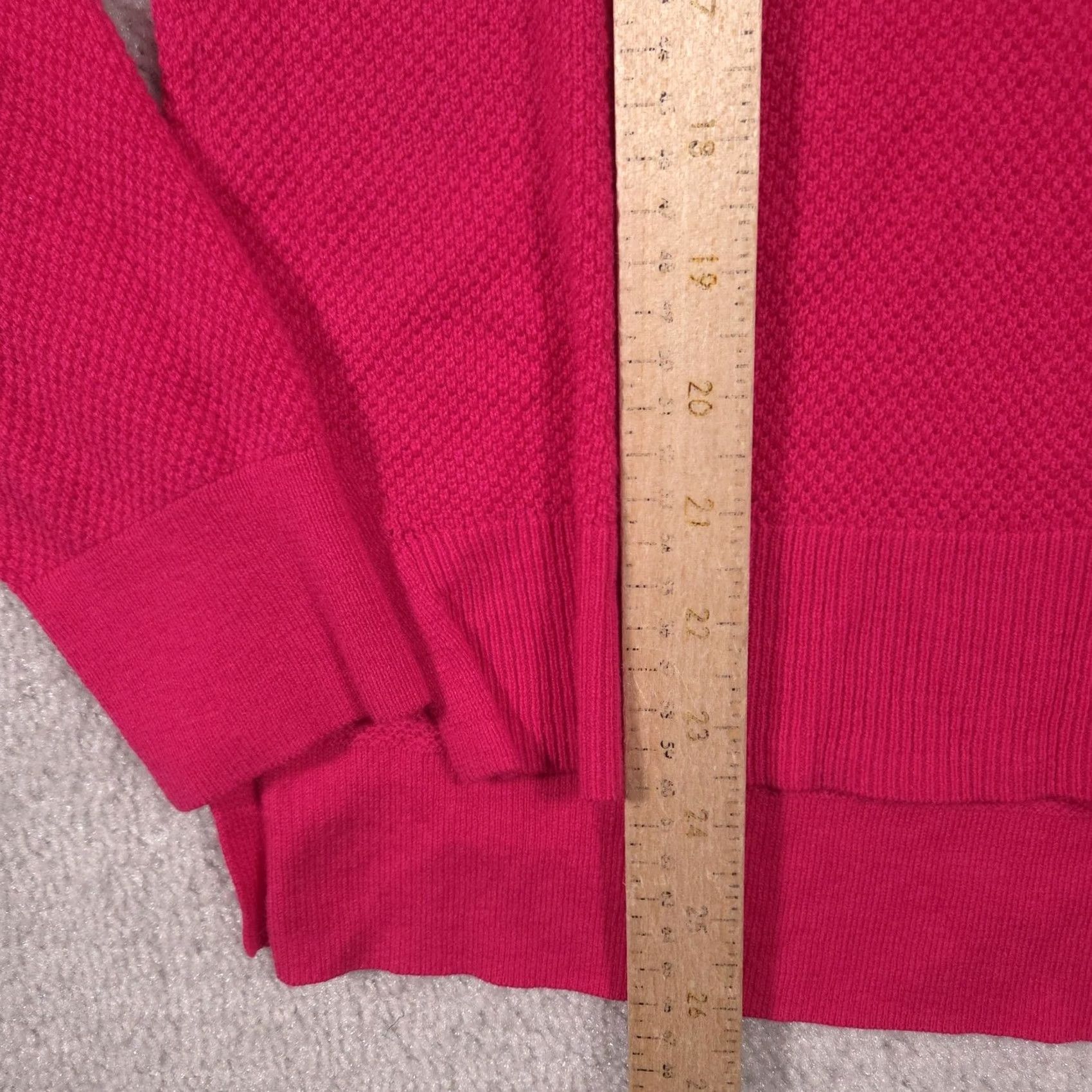 Gap Gap Sweater Womens S Pink V-Neck Waffle Knit Pullover Long Sleeve Pullover Casual Knit Slim Raglan Cuffs Hem Size S / US 4 / IT 40 - 7 Thumbnail