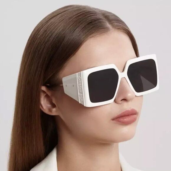 image of New Dior Diorsolar - S1U - 95A0 White Sunglasses, Women's