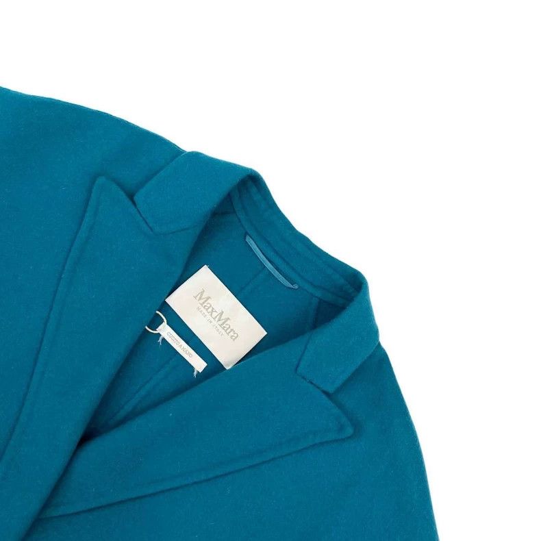 Max Mara Max Mara Wool Blue Suit Collar Belt Coat Size M / US 6-8 / IT 42-44 - 3 Thumbnail