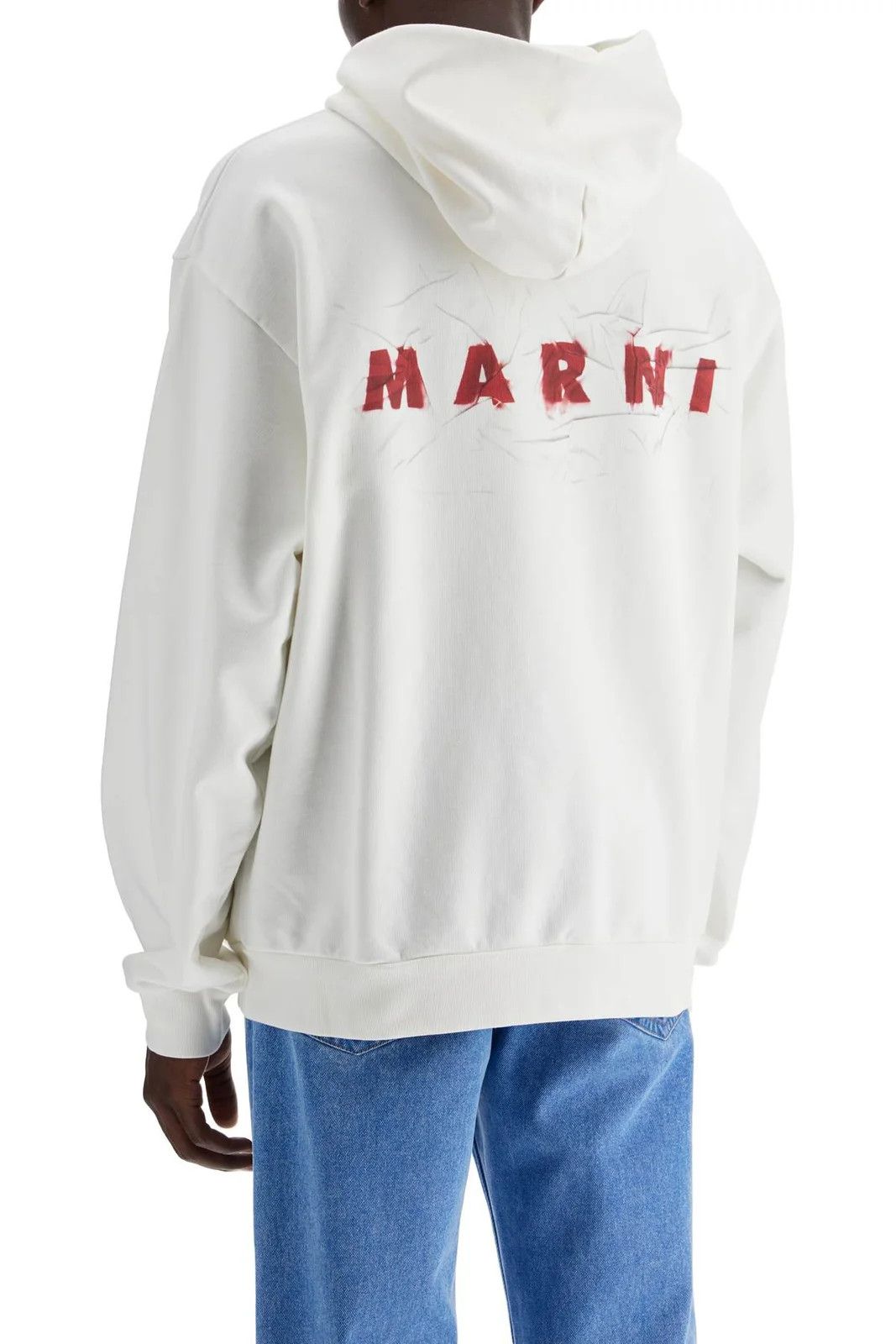 Marni o1h1sh11224 Hooded Sweatshirt in White Size US M / EU 48-50 / 2 - 4 Thumbnail