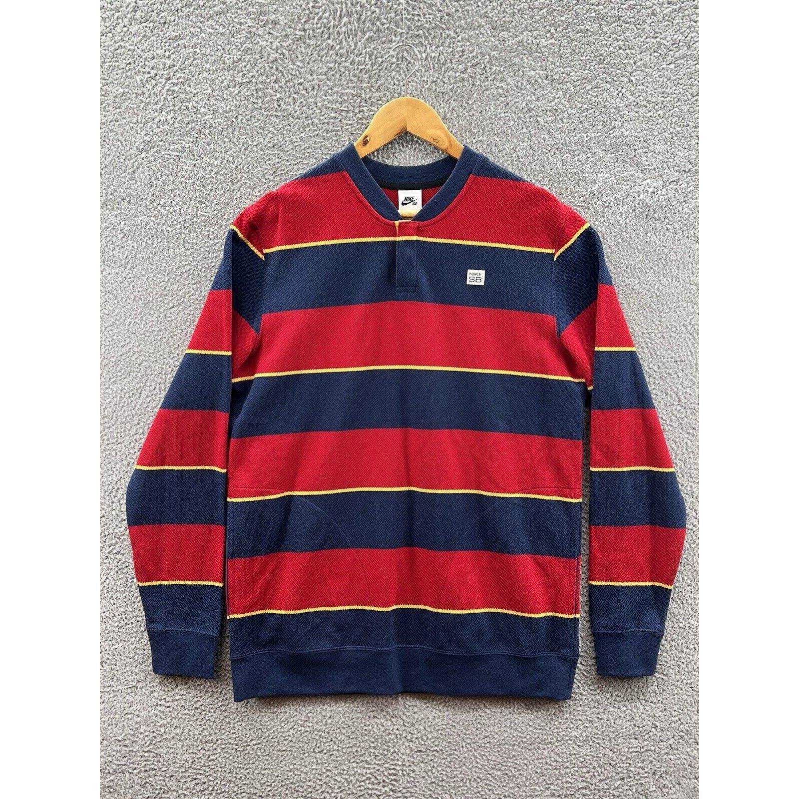 Nike Nike SB Striped Snap Longsleeve Organic Cotton DA4207-410 Size US M / EU 48-50 / 2 - 1 Thumbnail