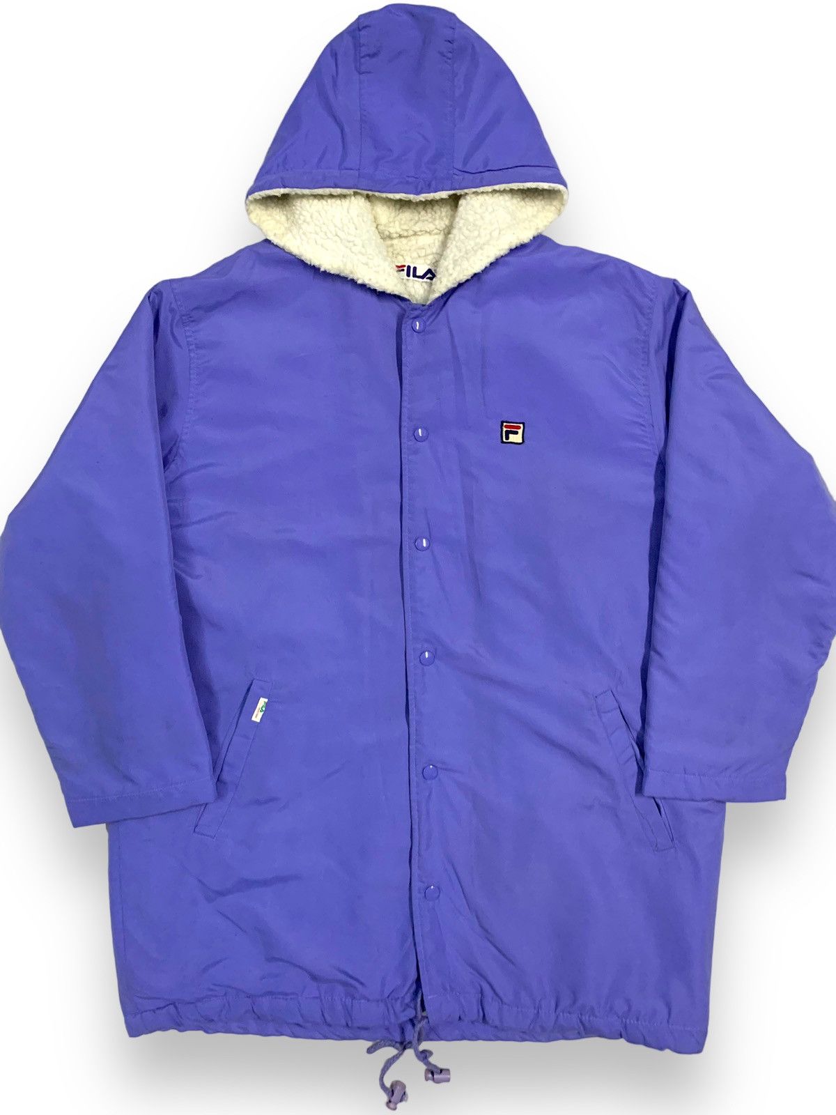 Fila Vintage 90s Fila Biella Italia Oversized Sherpa Lined Jacket Size US XL / EU 56 / 4 - 4 Thumbnail