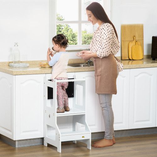 Designer × Homemade Kids Kitchen Step Stool, 2 in 1 Kitchen Table Set Toddler St Size US L / EU 52-54 / 3 - 8 Thumbnail