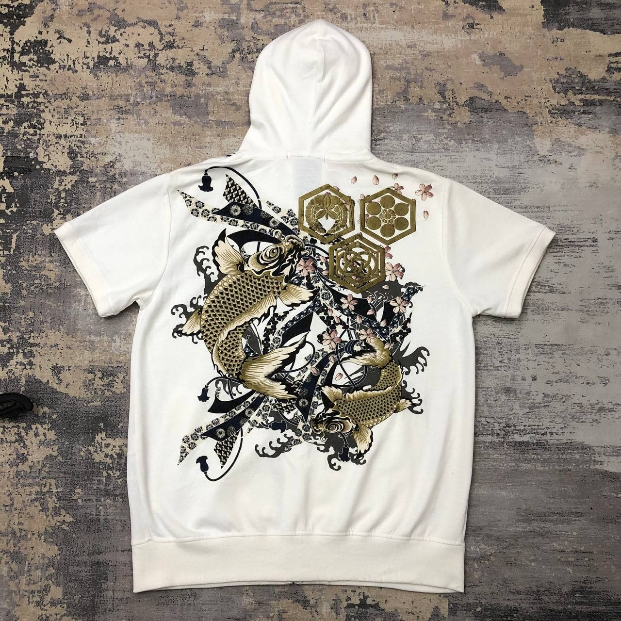 Japanese Brand Y399 JAPAN SUKAJAN KOI HOODIE Size L / US 10 / IT 46 - 1 Thumbnail