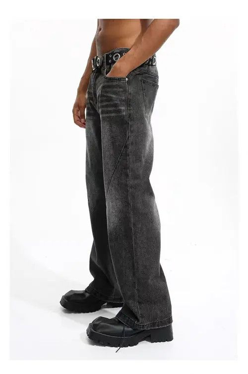 VIBE washed faded ripped y2k flared jeans Size US 32 / EU 48 - 8 Thumbnail