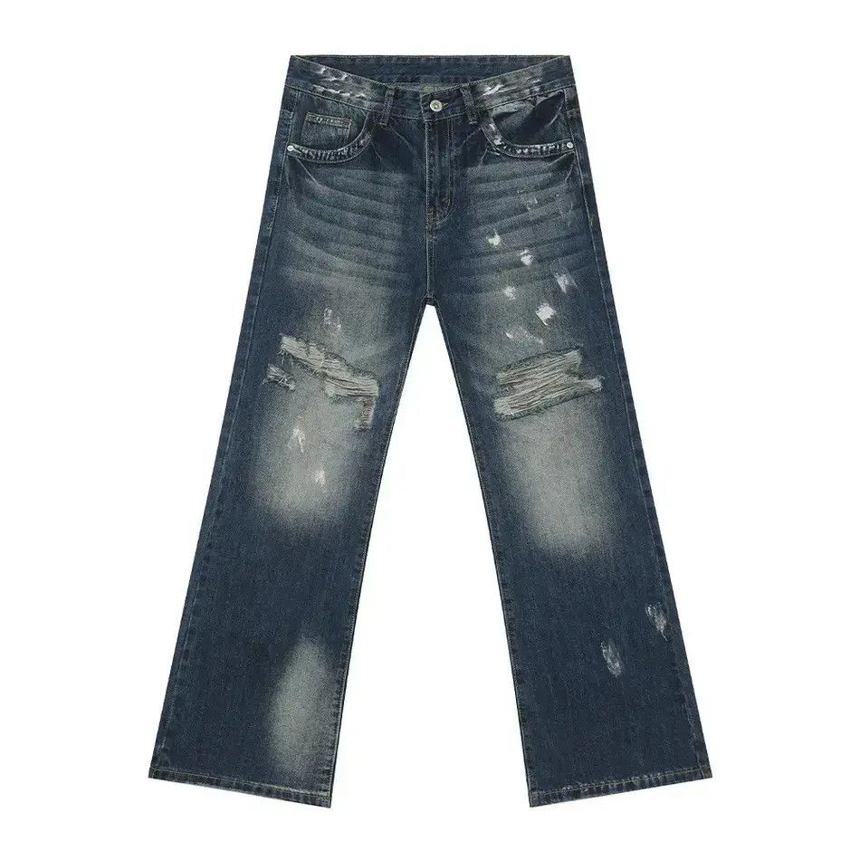 Japanese Brand Retro loose tie dye micro flared jeans Size US 32 / EU 48 - 6 Thumbnail
