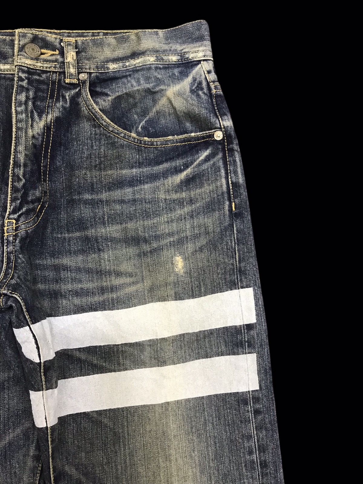 Tommy Hilfiger 💥ARCHIVAL💥VERY RARE TOMMY DISTRESSED DENIM F123 Size US 30 / EU 46 - 2 Thumbnail