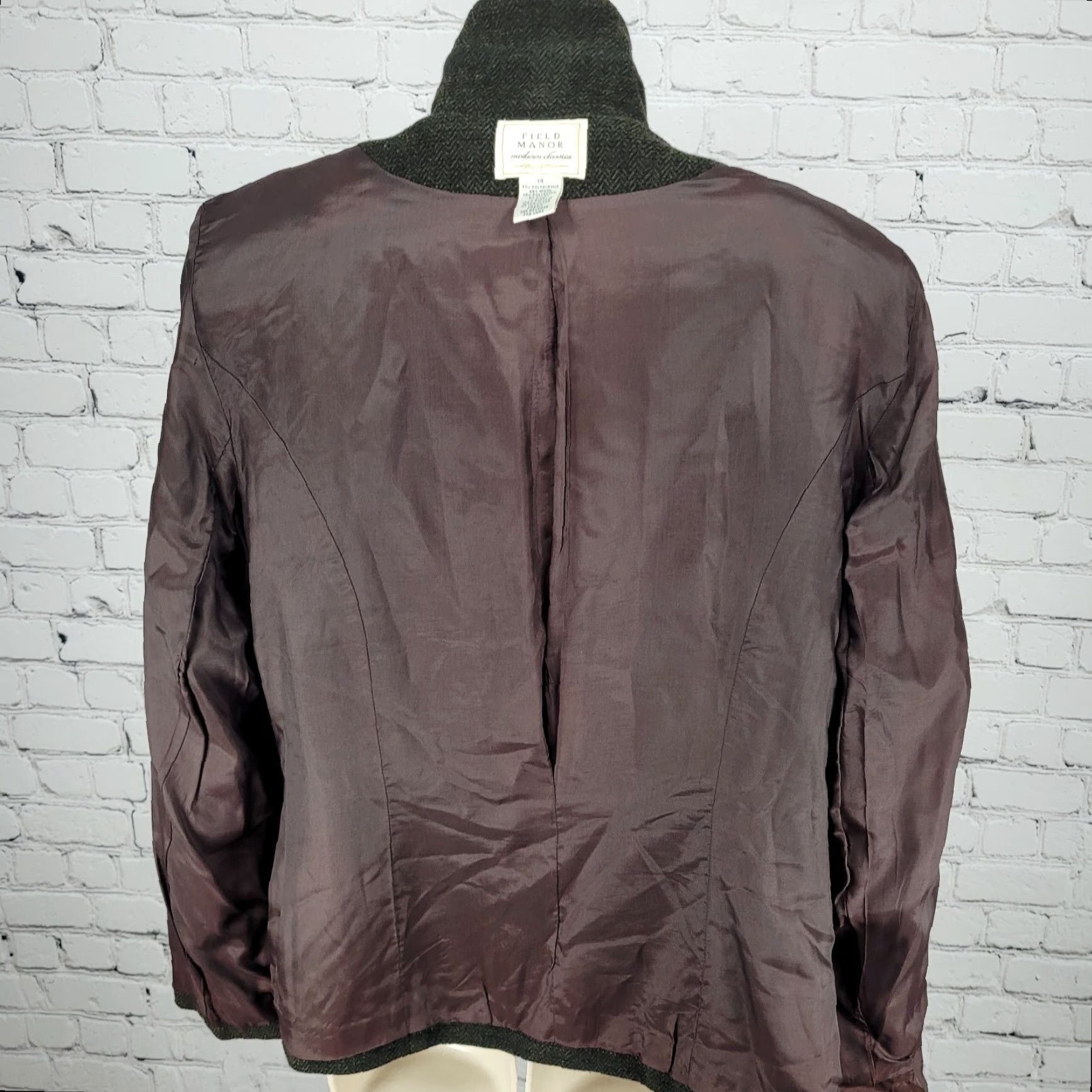 Vintage VINTAGE Field Manor Modern Classics Green Wool Blend Buttoned Jacket USA Made Size 14 Size XL / US 12-14 / IT 48-50 - 6 Thumbnail
