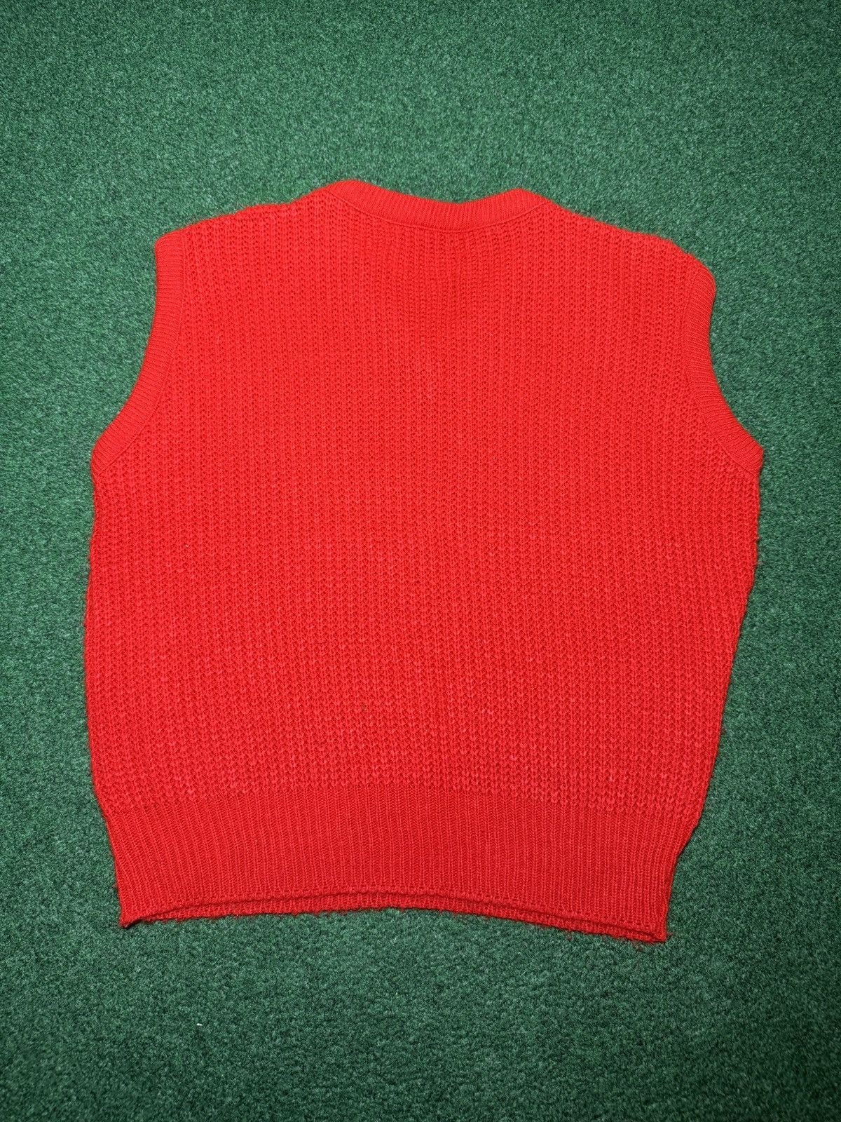 Vintage Vintage Retro Red Knit 70s 18x21 Sleeveless Sweater Vest Size L / US 10 / IT 46 - 4 Thumbnail