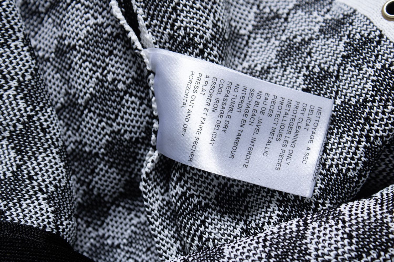 Balmain Balmain, checked knit dress in black and white Size XS / US 0-2 / IT 36-38 - 9 Thumbnail