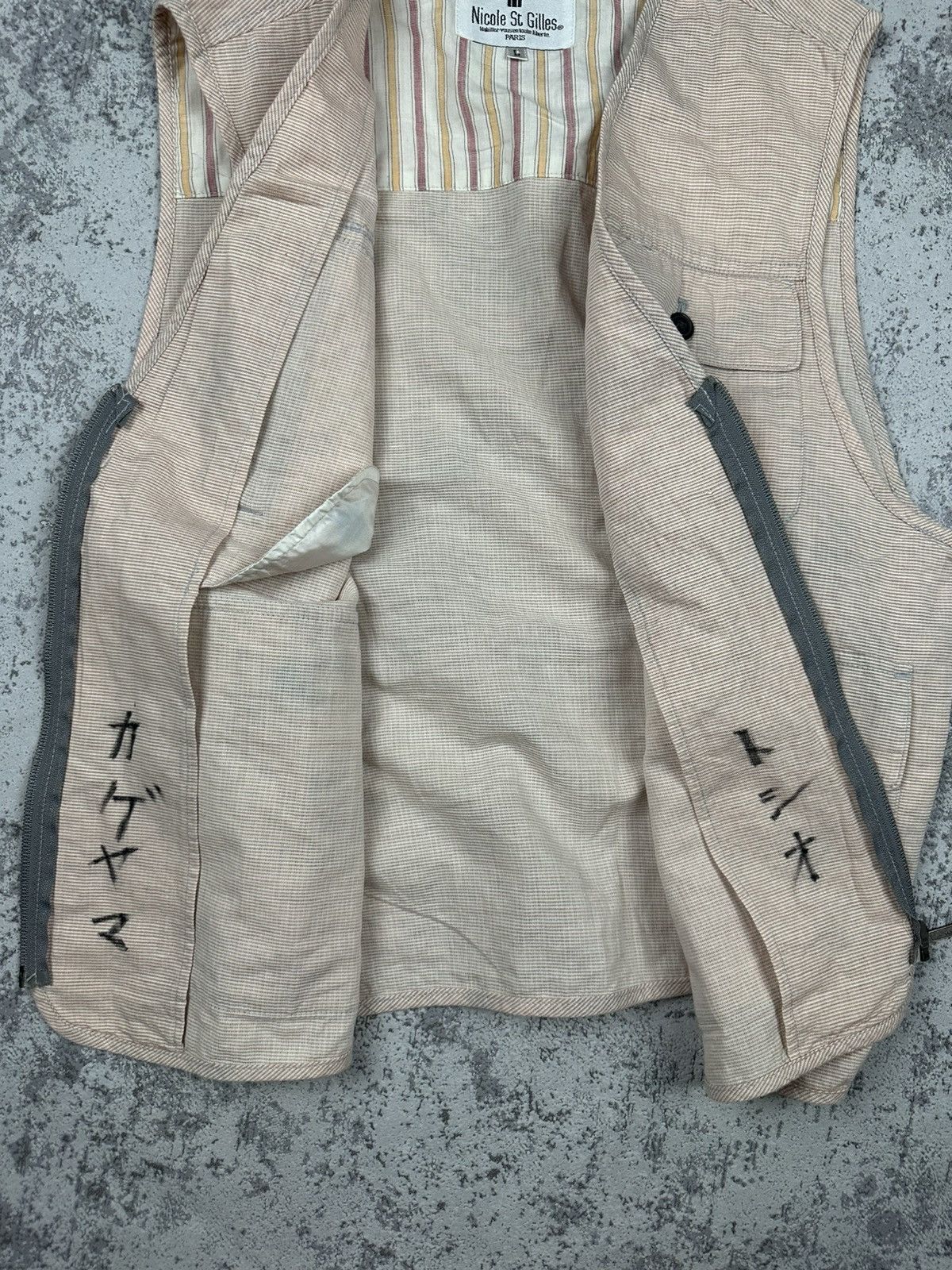 Japanese Brand Nicole St. Gilles Paris Tactical Utility Vest Beige Japan Size US L / EU 52-54 / 3 - 9 Thumbnail