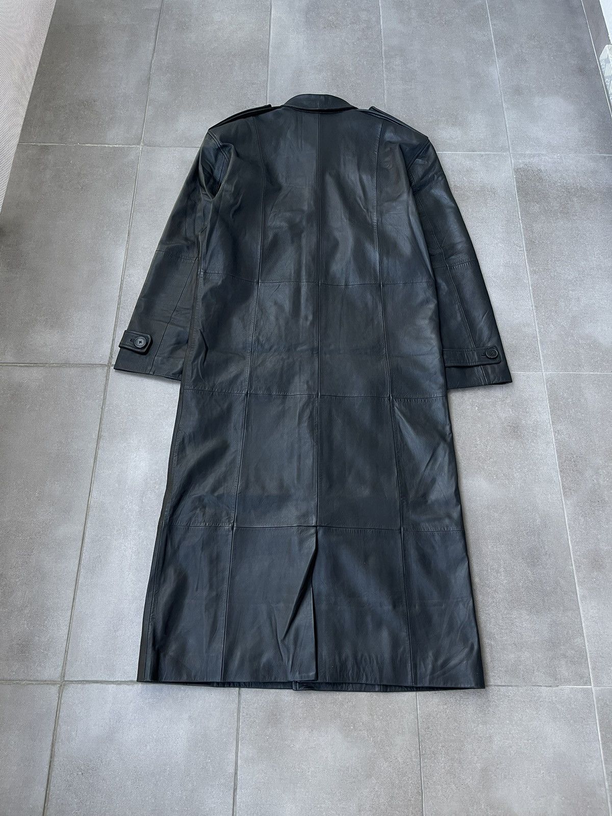 Leather !DS! AW22 Studio ID Long Paneled Leather Black Coat Size US M / EU 48-50 / 2 - 15 Thumbnail
