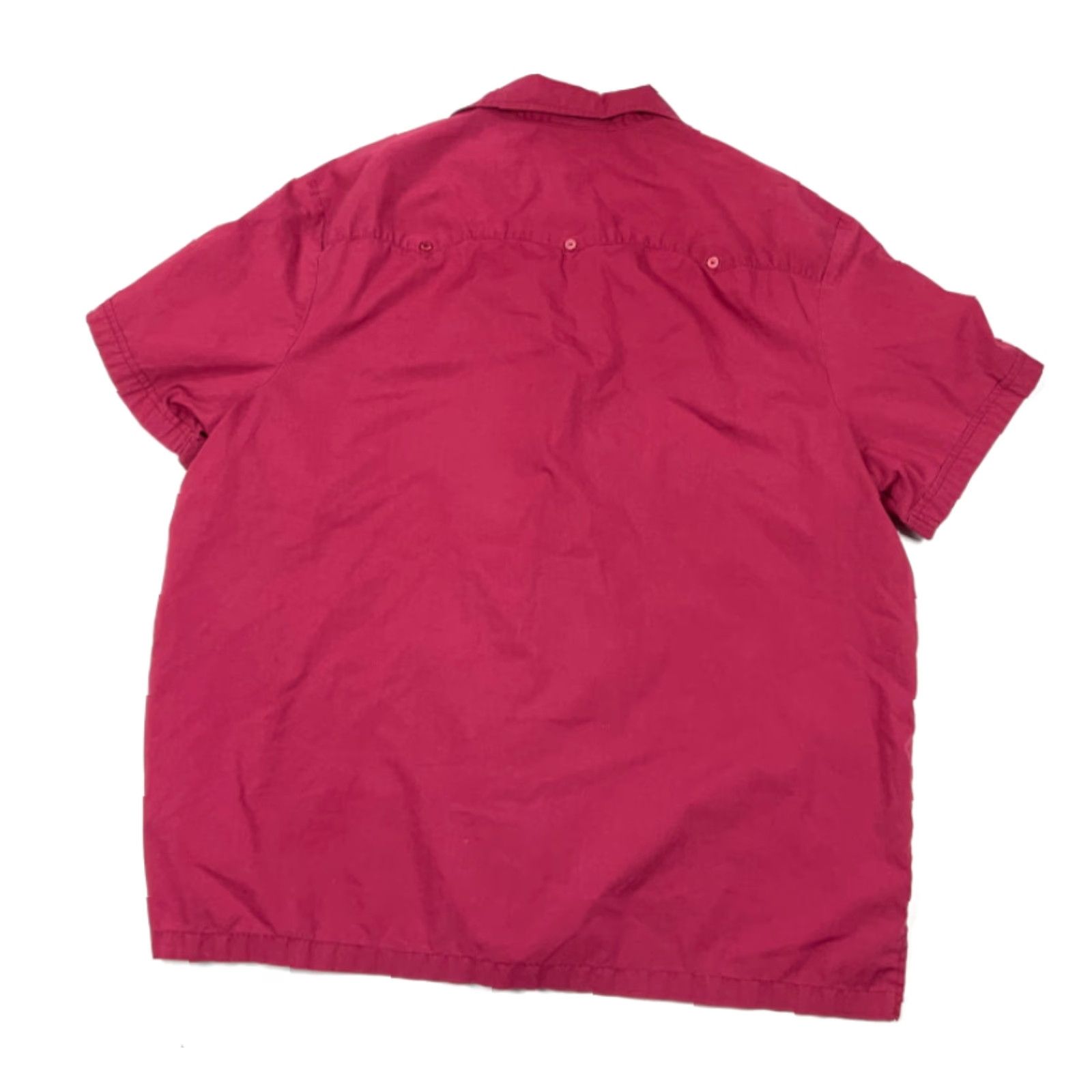 Vintage VINTAGE Dad Style Red Textured Pattern Shirt Big 2XL King Size Button-Front Short Sleeve Casual Mens Red 90s Retro Size US XXL / EU 58 / 5 - 2 Thumbnail