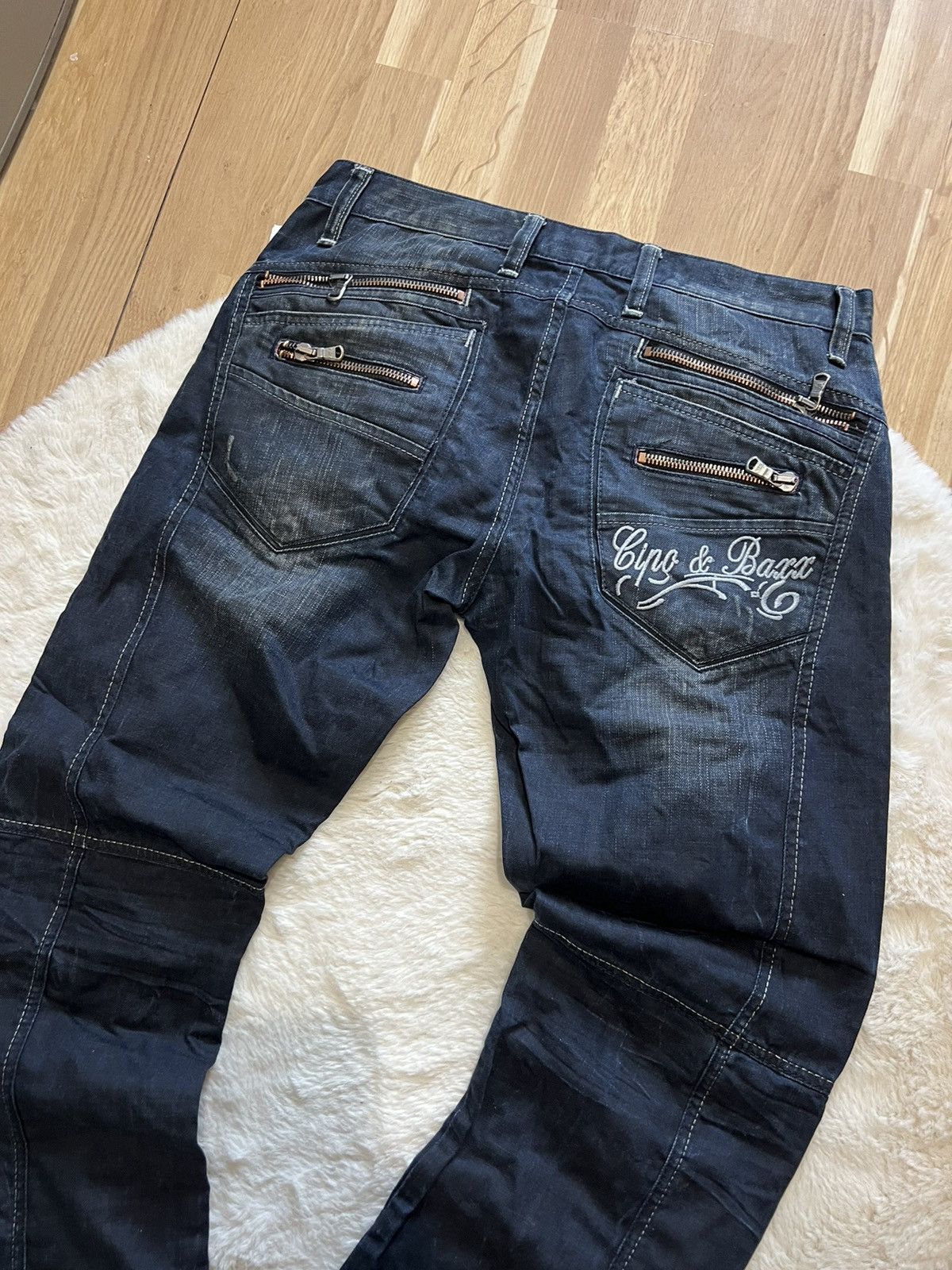 Le Grande Bleu (L.G.B.) Vintage jeans balenciaga style archive double zip 999 Size US 33 - 4 Thumbnail