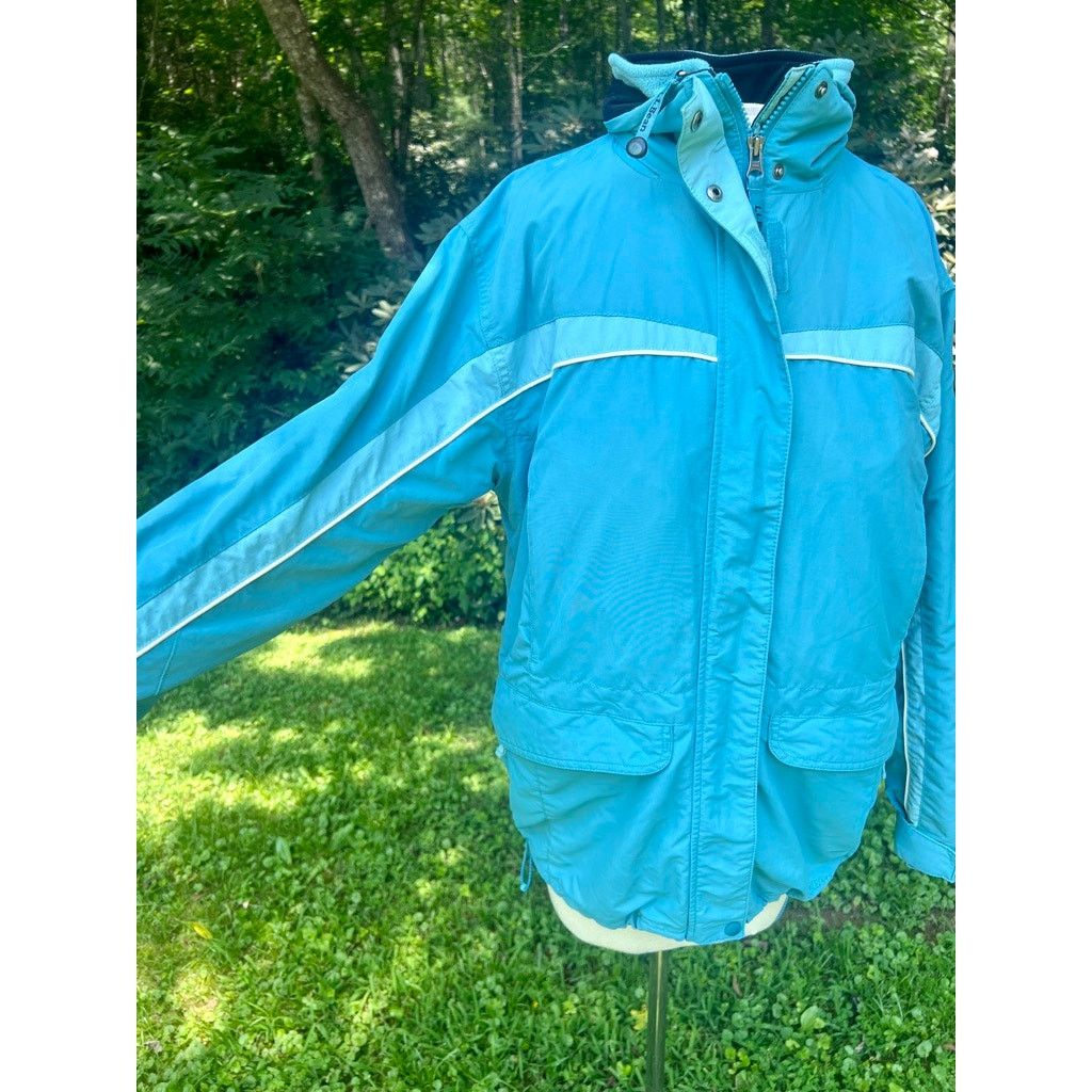 L.L. Bean Womens LL Bean Winter Ski Jacket W/ Liner M Petite Teal Blue Size M / US 6-8 / IT 42-44 - 3 Thumbnail