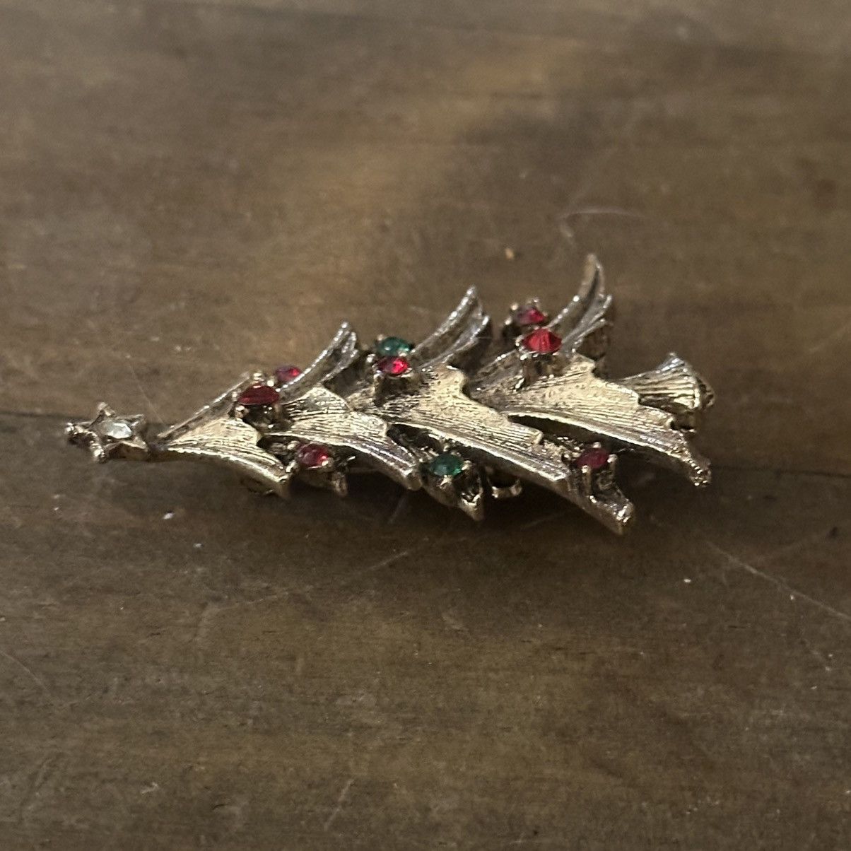 Vintage Vintage rhinestone Christmas tree brooch Size ONE SIZE - 2 Thumbnail