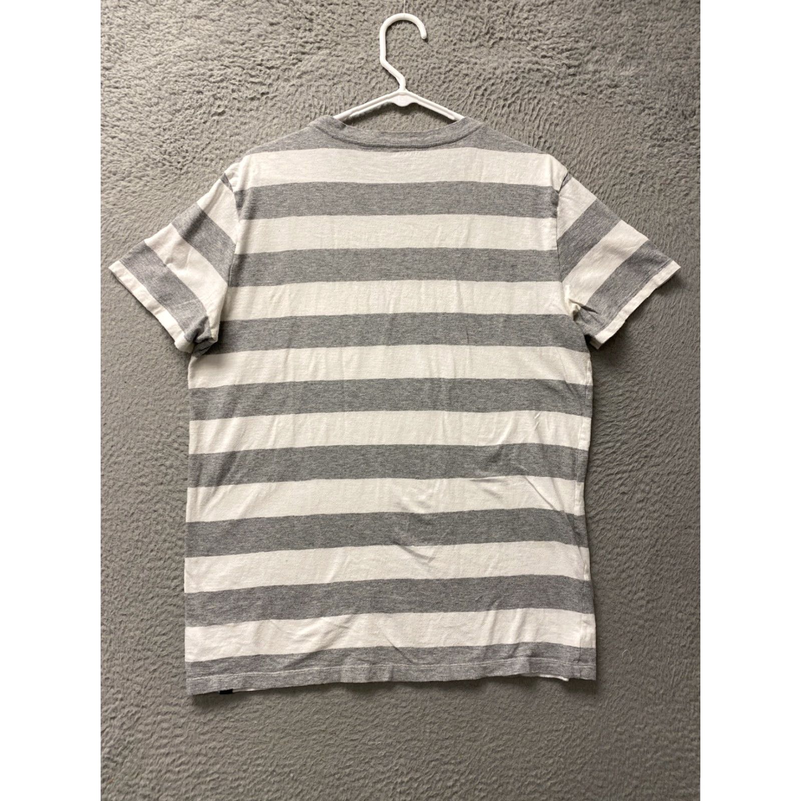 American Eagle Outfitters American Eagle Shirt Men's L Striped Gray Logo Pocket Tee Cotton Blend Classic Size US L / EU 52-54 / 3 - 7 Thumbnail