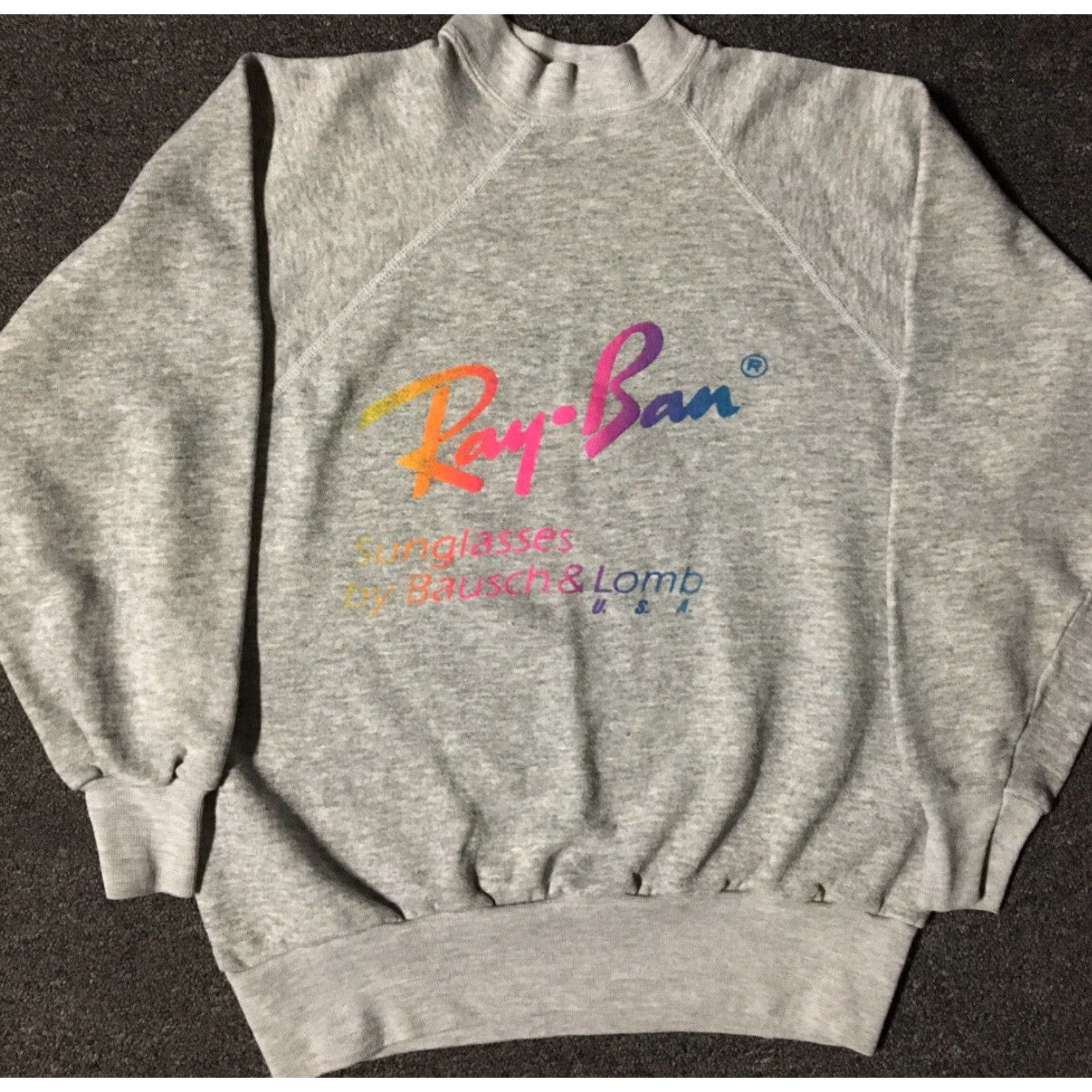 Vintage VINTAGE 80s Ray Ban Sunglasses Promo Sweatshirt S USA Surf Beach Skate Vaporwave 90s Size US S / EU 44-46 / 1 - 2 Thumbnail