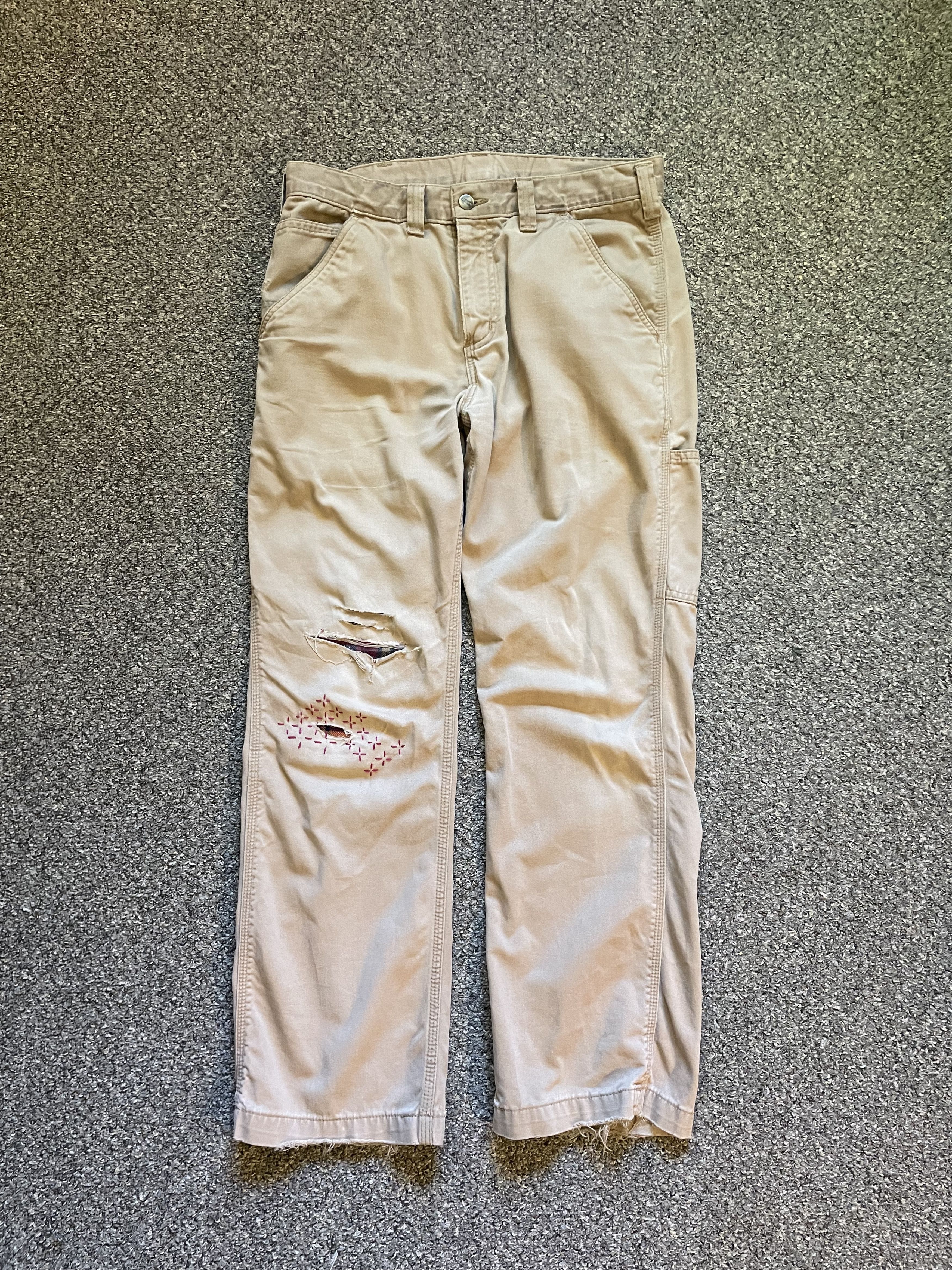 Carhartt Carhartt Sashiko-Stitched Twill Pants Size US 32 / EU 48 - 1 Thumbnail
