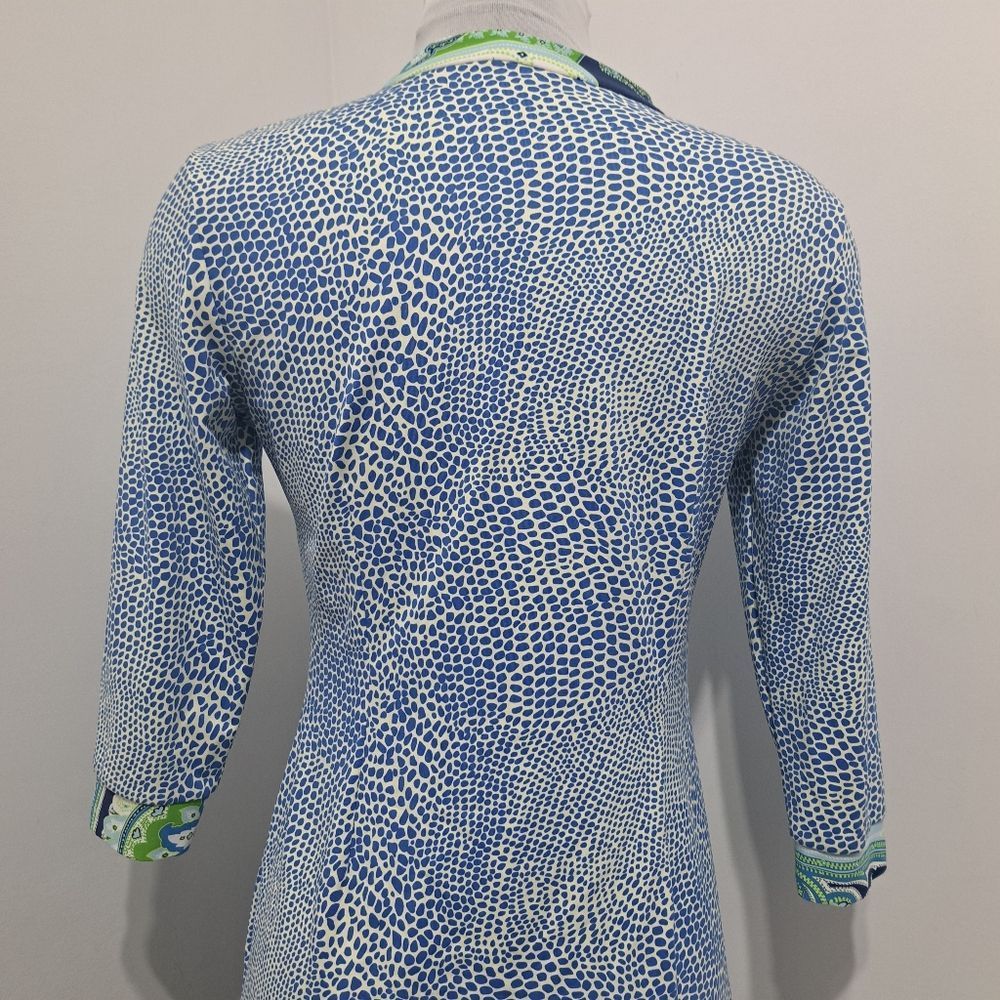 J.McLaughlin J.McLaughin Gisel Tunic Catalina V Neck Speckle Blue/White/G Size S / US 4 / IT 40 - 11 Thumbnail