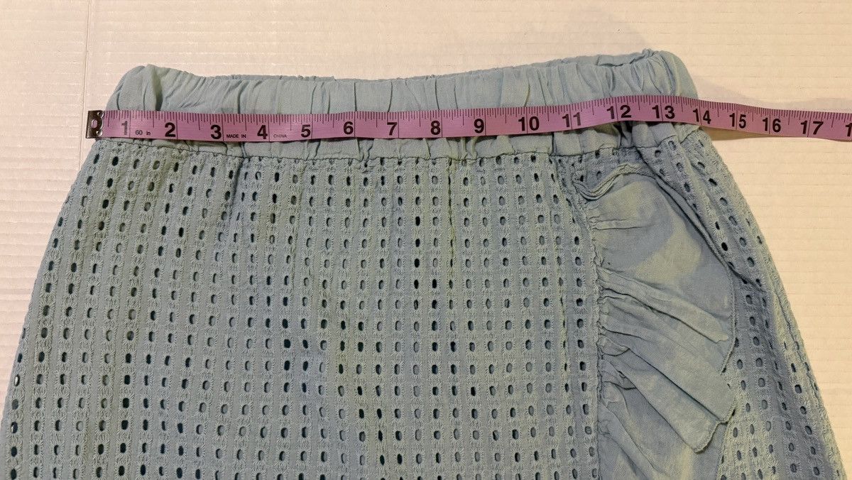 Other Valentina Naldi Light Blu Eyelet Ruffle Faux Wrap Long Skirt Size 27" / US 4 / IT 40 - 7 Thumbnail