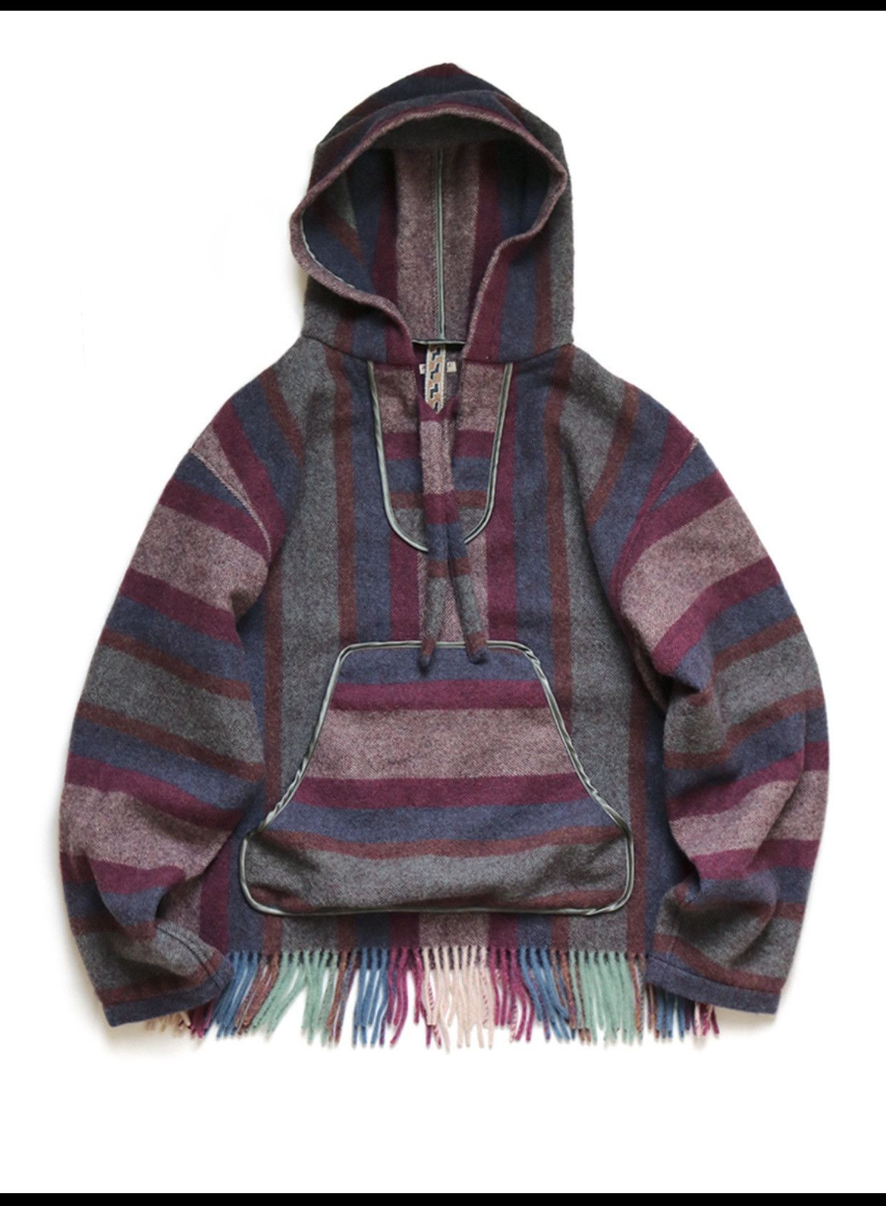 Kapital Da Vinci Striped Hoodie 100% Wool