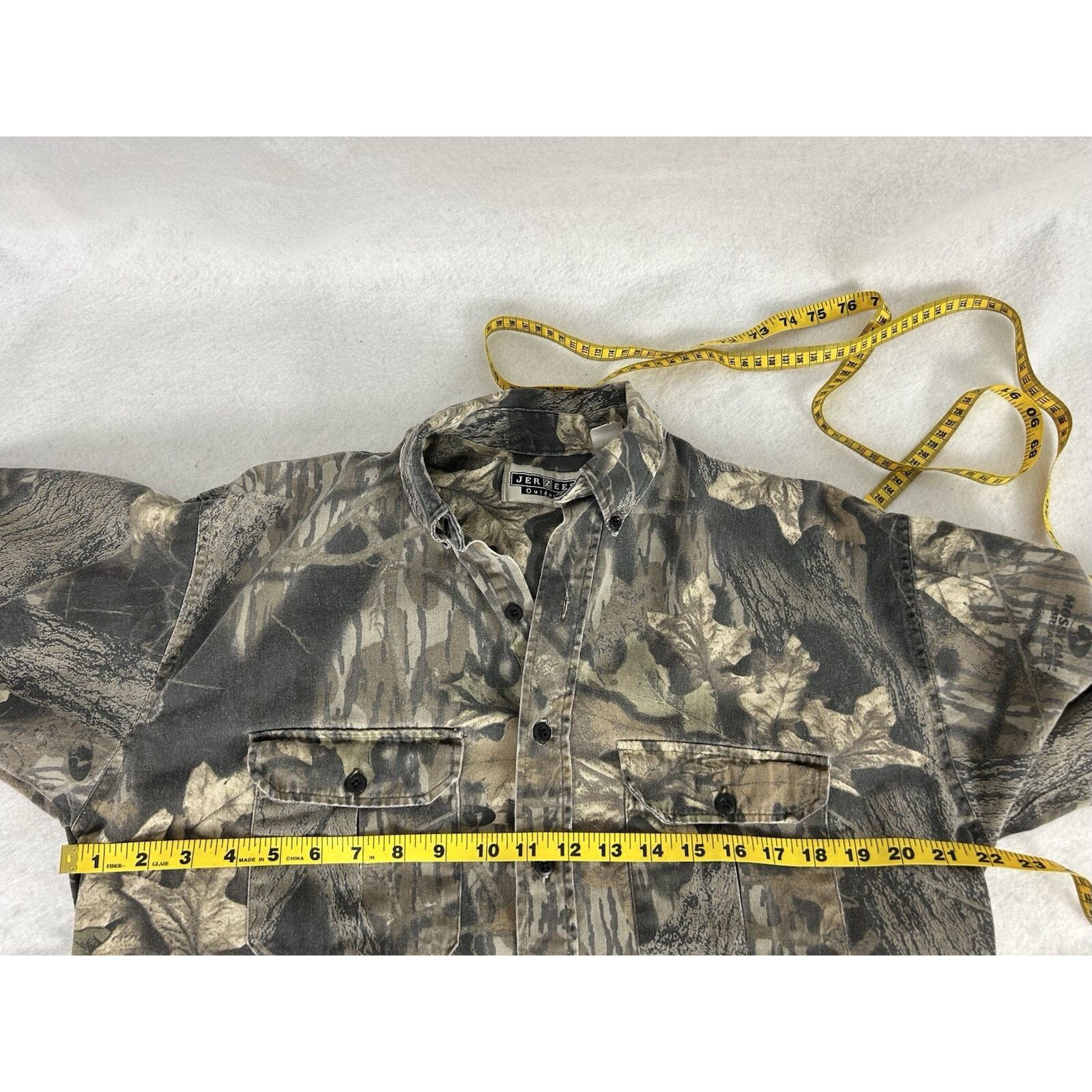 Jerzees VTG Jerzees Mossy Oak Button Up Shirt Long Sleece M Camo USA Size US M / EU 48-50 / 2 - 7 Thumbnail
