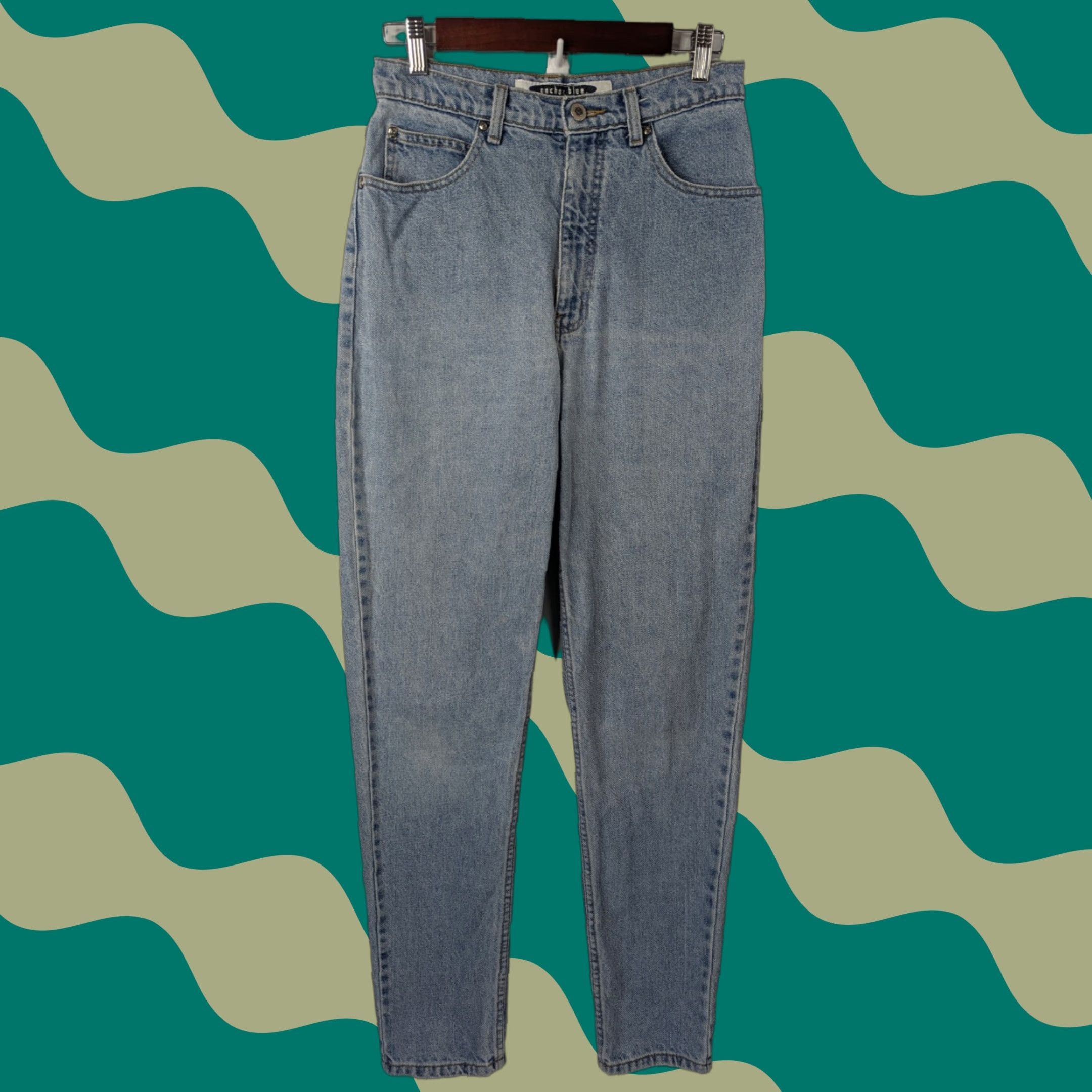 Anchor Blue Anchor Blue Jeans Women's Relaxed Fit 11/12 Blue Vintage 90s High Rise Denim Jeans Size 32" / US 10 / IT 46 - 1 Thumbnail