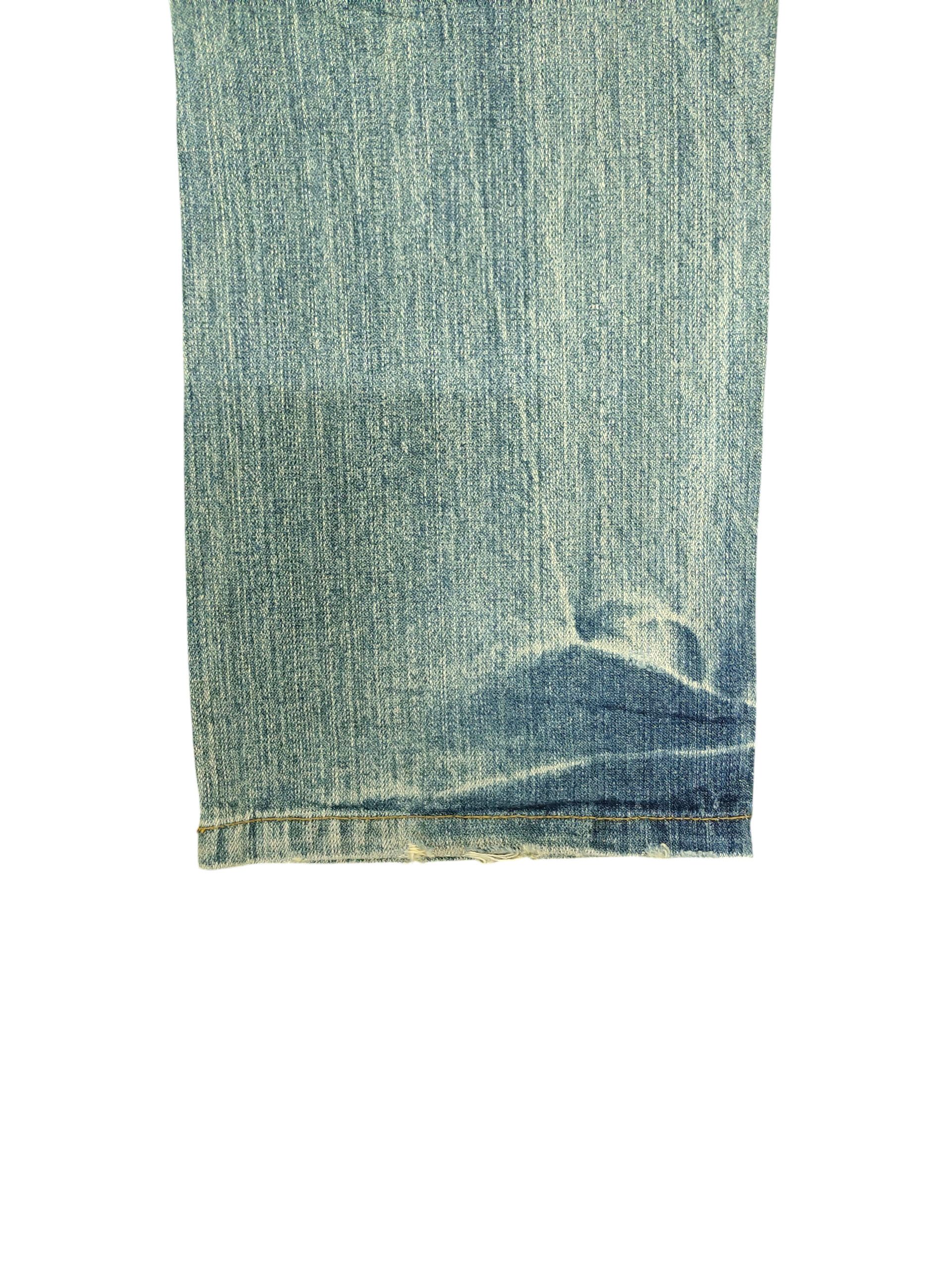 Undercover Loma Point Japan Jeans - Peace Logo Distress Grunge Denim Size US 32 / EU 48 - 5 Thumbnail